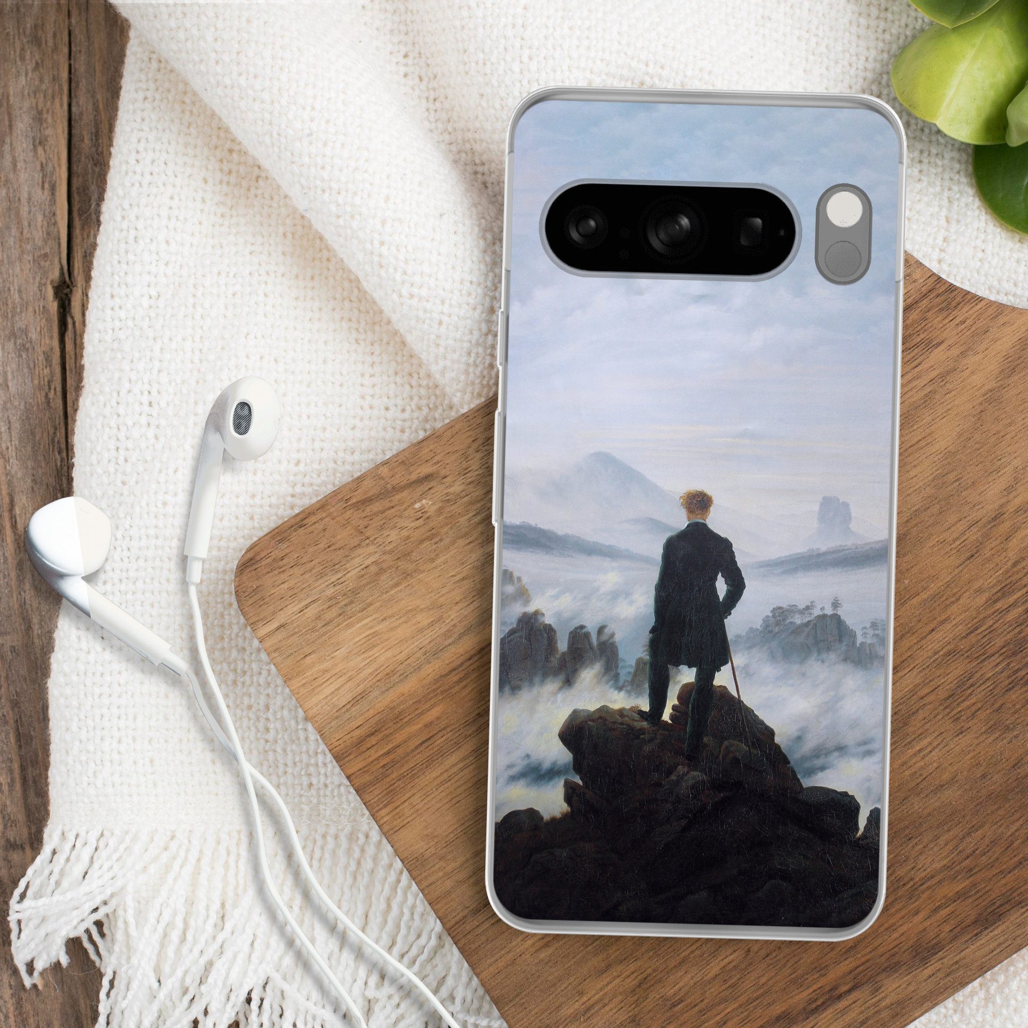 MuchoWow Handyhülle für Google Pixel 8 Pro Der Wanderer über dem Nebelmeer - Caspar David, Phone Case, Silikon, Schutzhülle Dünn