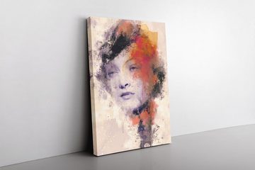 Sinus Art Leinwandbild Marlene Dietrich Porträt Abstrakt Kunst Filmikone Schauspielerin 60x90cm Leinwandbild