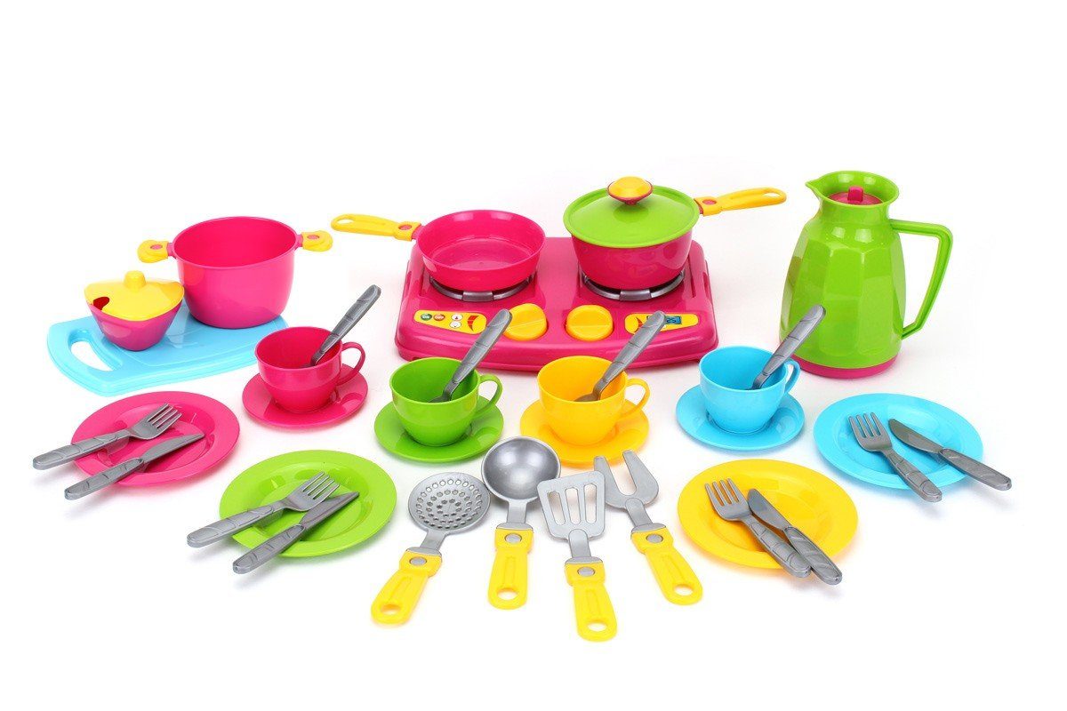 Technok Kinder-Küchenset Spielzeugküchenset mit Küchenherd Kochfeld Art. 3589, (38-tlg)