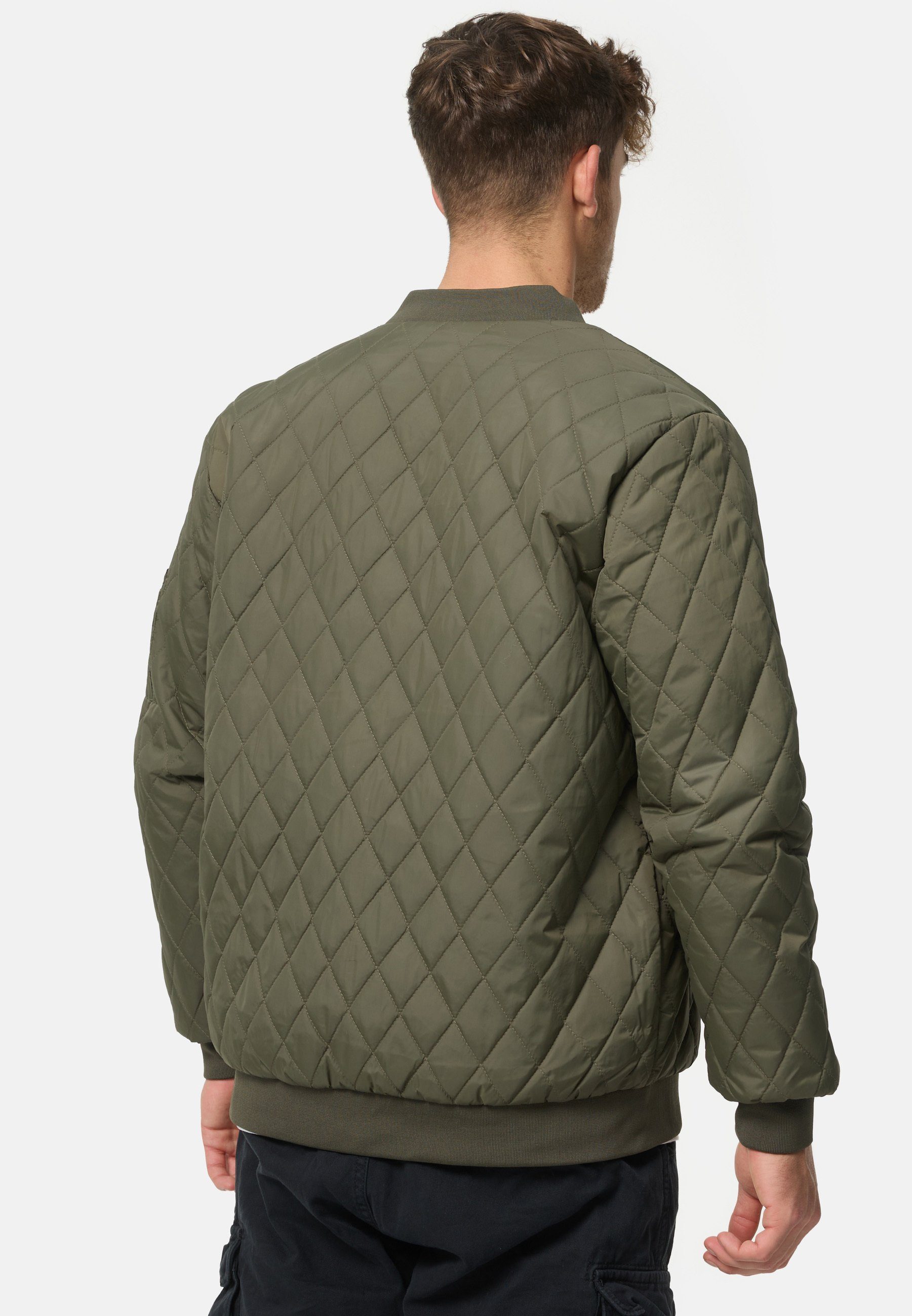 Indicode Bomberjacke Herren Novak Übergangsjacke Herrenjacke Bomberjacke mit Kontrastfutter