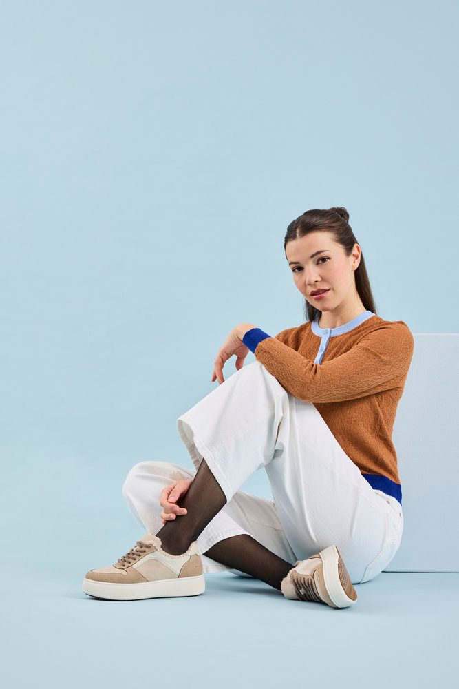 Rieker Plateausneaker Retro-Sneaker, Schnürschuh, Halbschuh mit Teddyfutter günstig online kaufen