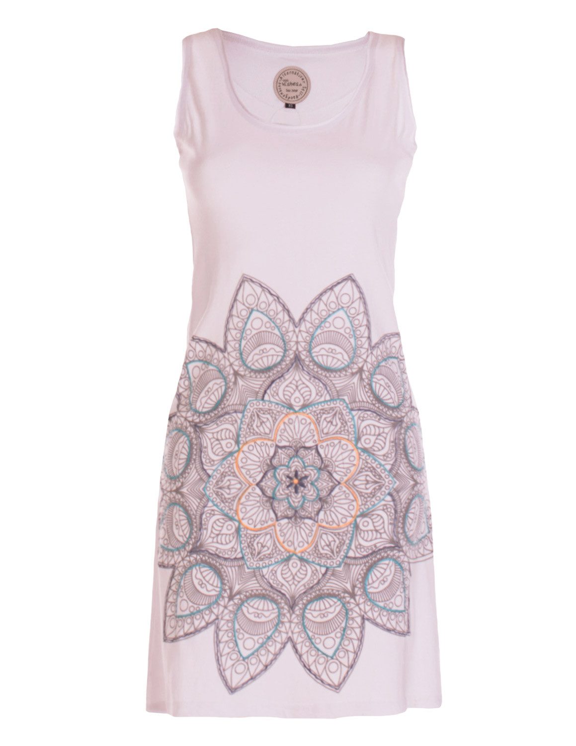 Vishes Sommerkleid Ärmelloses Jersey Kleid Baumwolle Mandala Print Sommer Alternative Mode, Boho, Hippie, Ethno, Festival