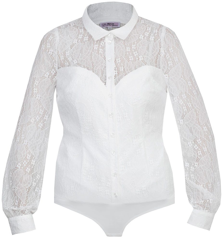 Marjo Body Spitzenbody Harper-Malinda langarm ecru