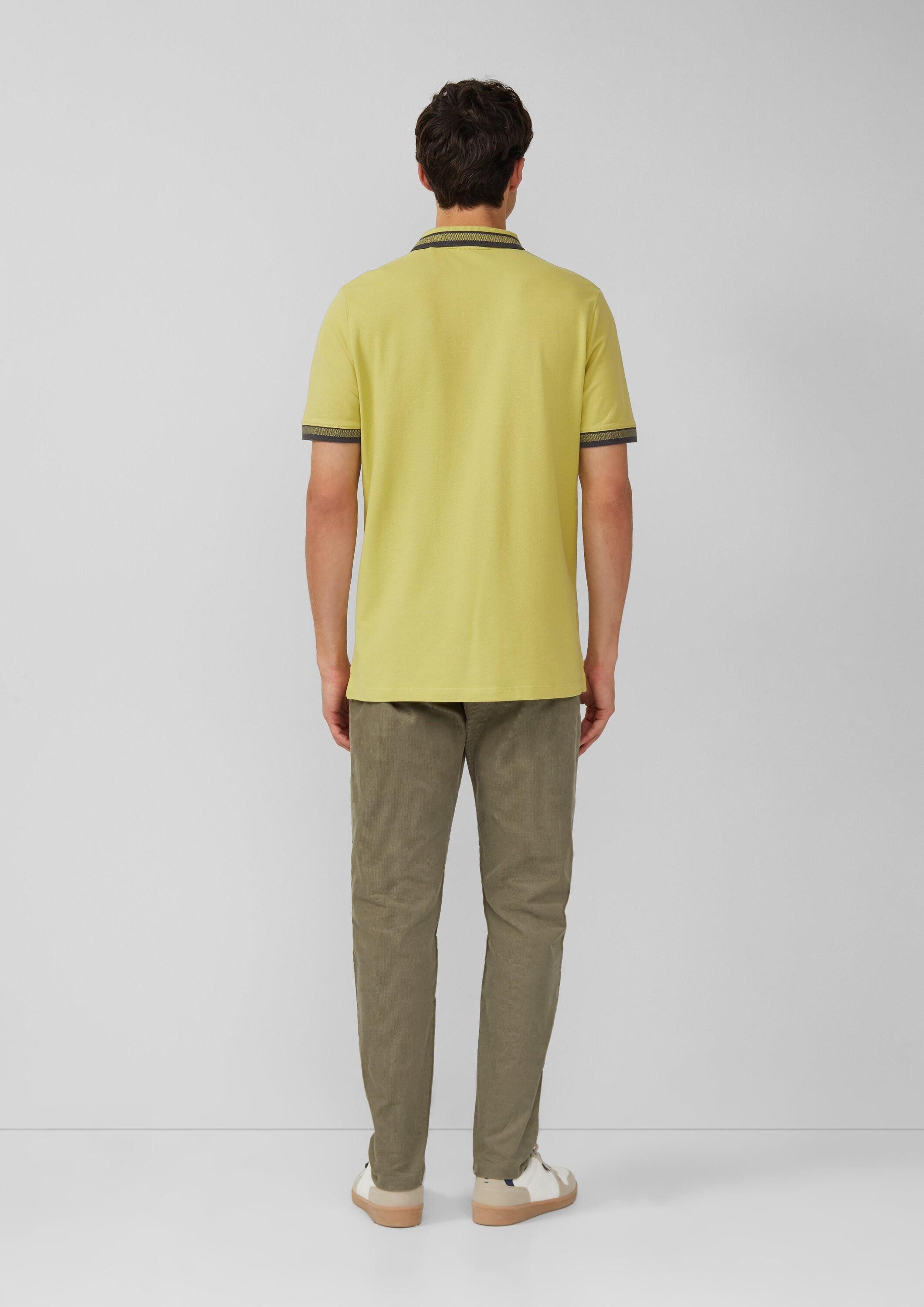 s.Oliver Kurzarmshirt Polo-Shirt Poloshirt aus Baumwollpiqué mit Kontrast-D günstig online kaufen