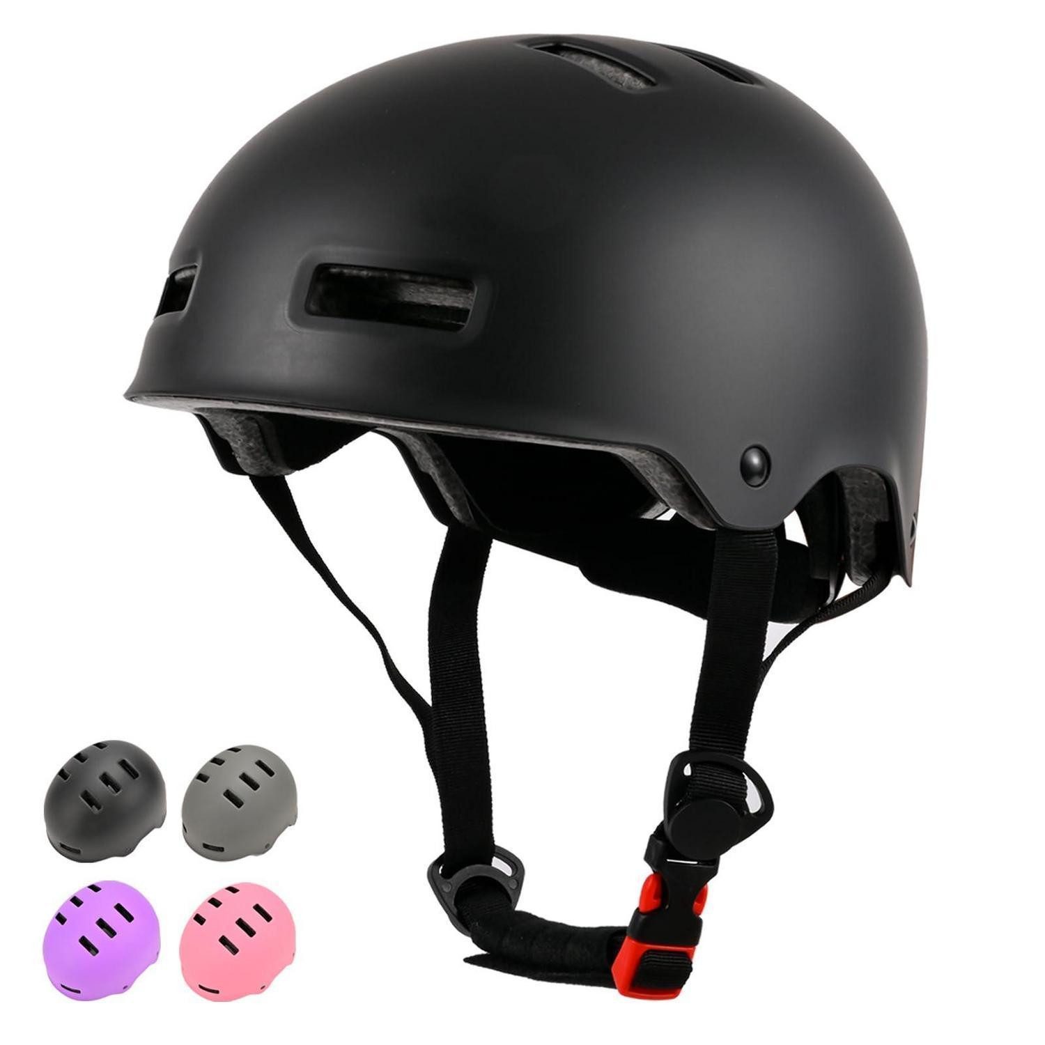LuxusKollektion Skatehelm Skaterhelm verstellbar Kinder Jugend Erwachsene M Schwarz