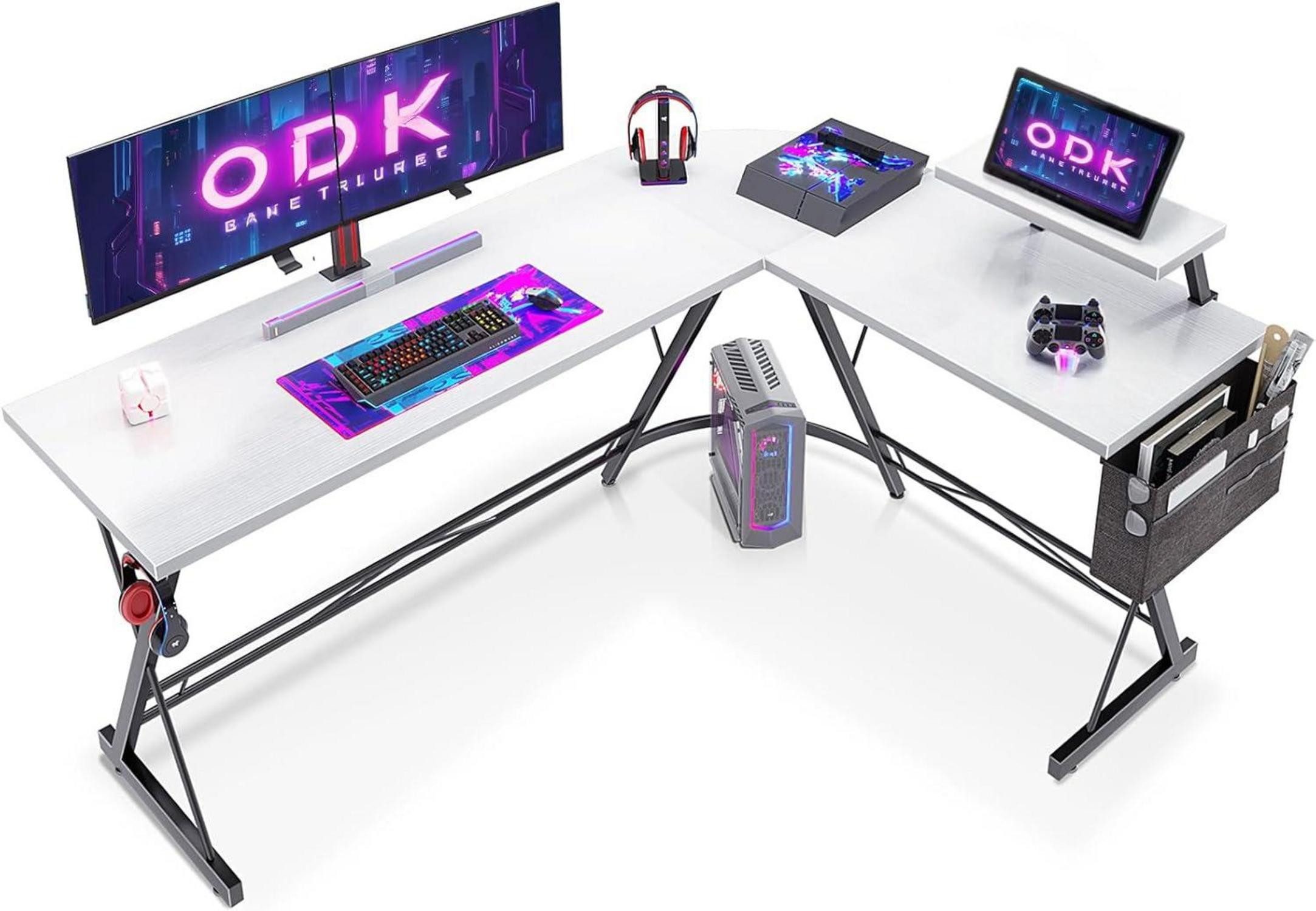 LuxusKollektion Gamingtisch Gaming Tisch Eckschreibtisch L günstig online kaufen
