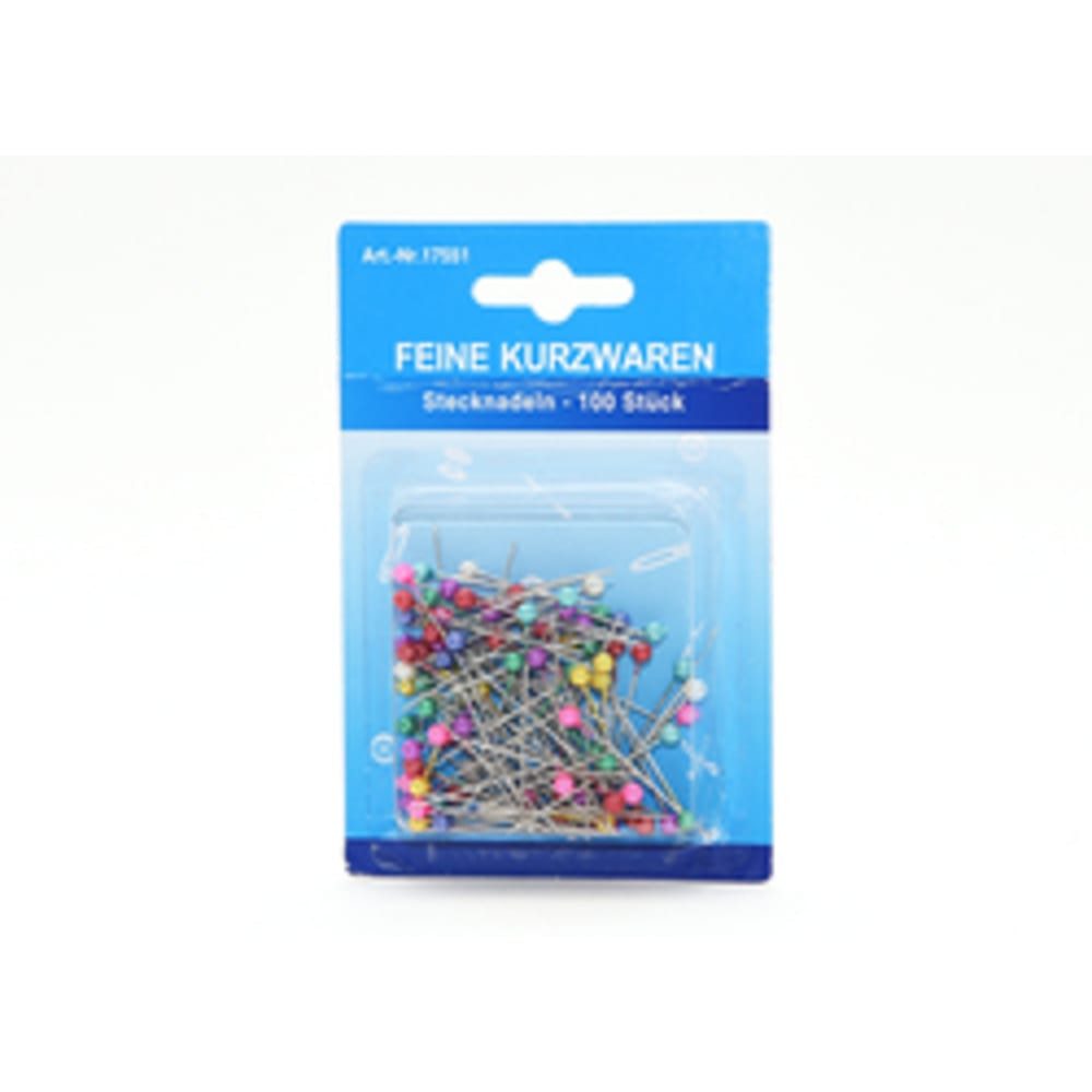 HundB Булавки 100 Plastiksteckkopfnadeln, Stück 100 St., Plastiksteckkopfnadeln, Булавки Kunststoff Pinnadeln Steckköpfe Blisterpackung