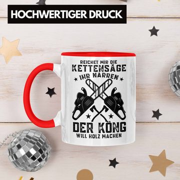 Trendation Tasse Trendation - Förster Geschenk Tasse Holzfäller Geschenkidee Männer Forstwirt Baumfäller Spruch für Waldarbeiter