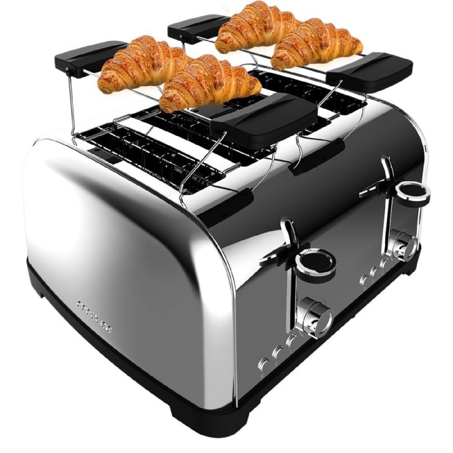 Cecotec 2-in-1-Toaster Toastin' time 1500 Double Inox, 1700 W, Toastin' time 1500 Double Inox