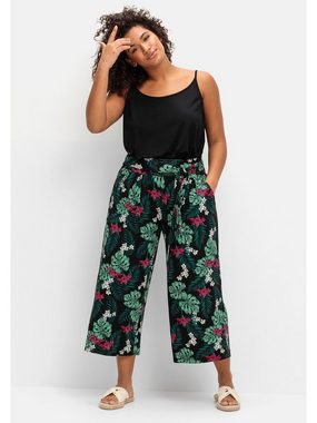 Sheego Culotte Große Größen mit tropischem Print