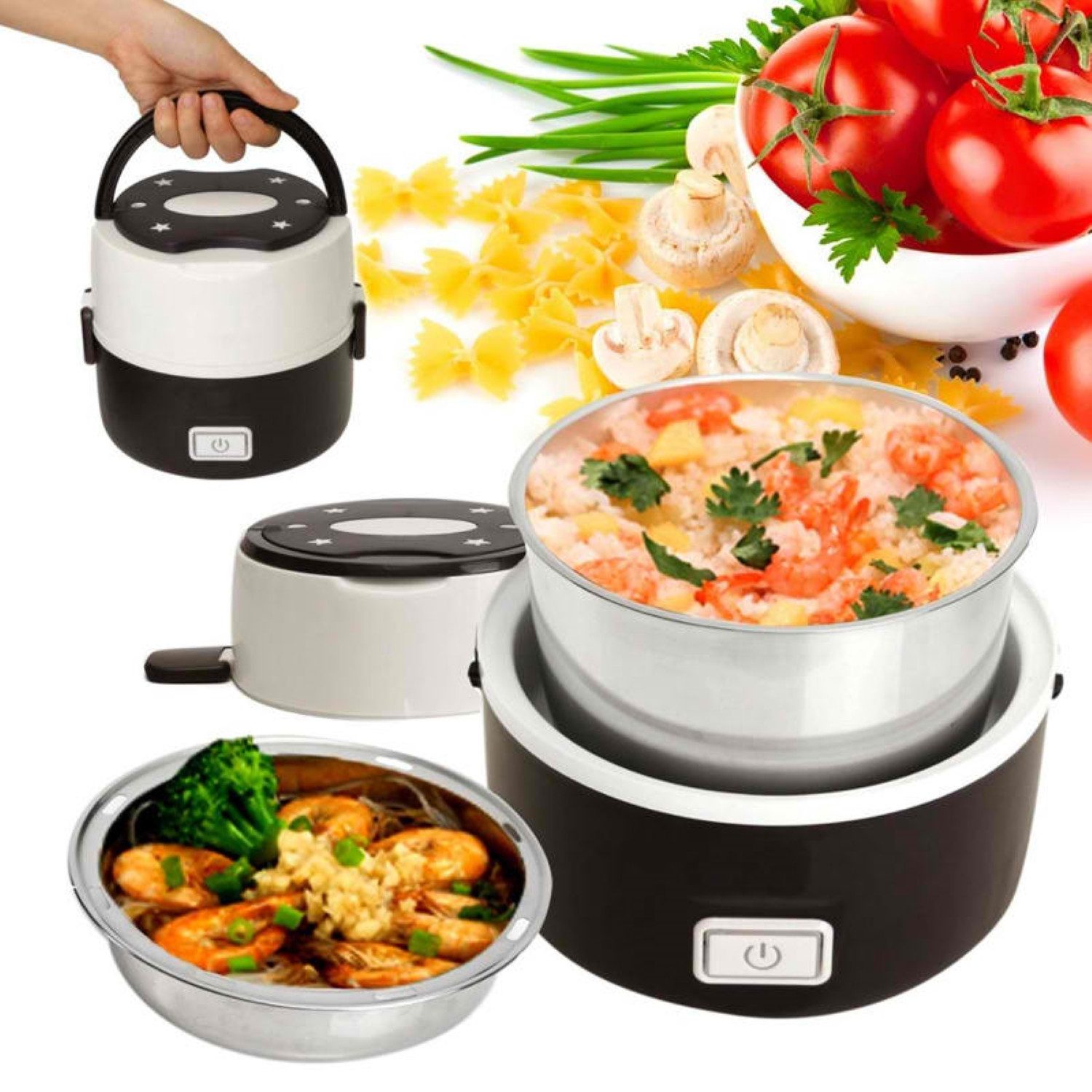 Elektrische Lunchbox Elektrisches Kochlunchbox-Set - Frische, warme Mahlzeiten überall