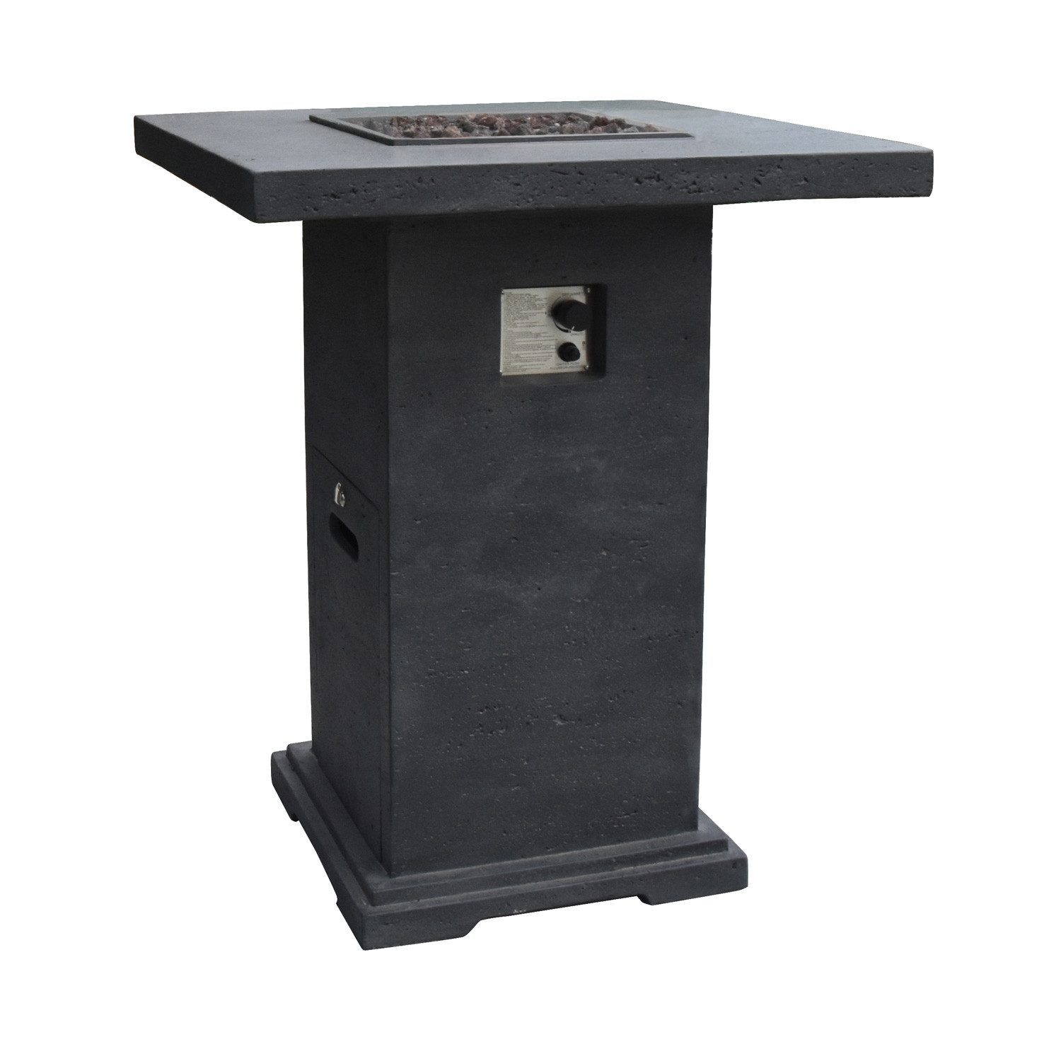 ELEMENTI Feuertisch Gasfeuertisch "Montreal", (anthrazit), in Beton-Optik