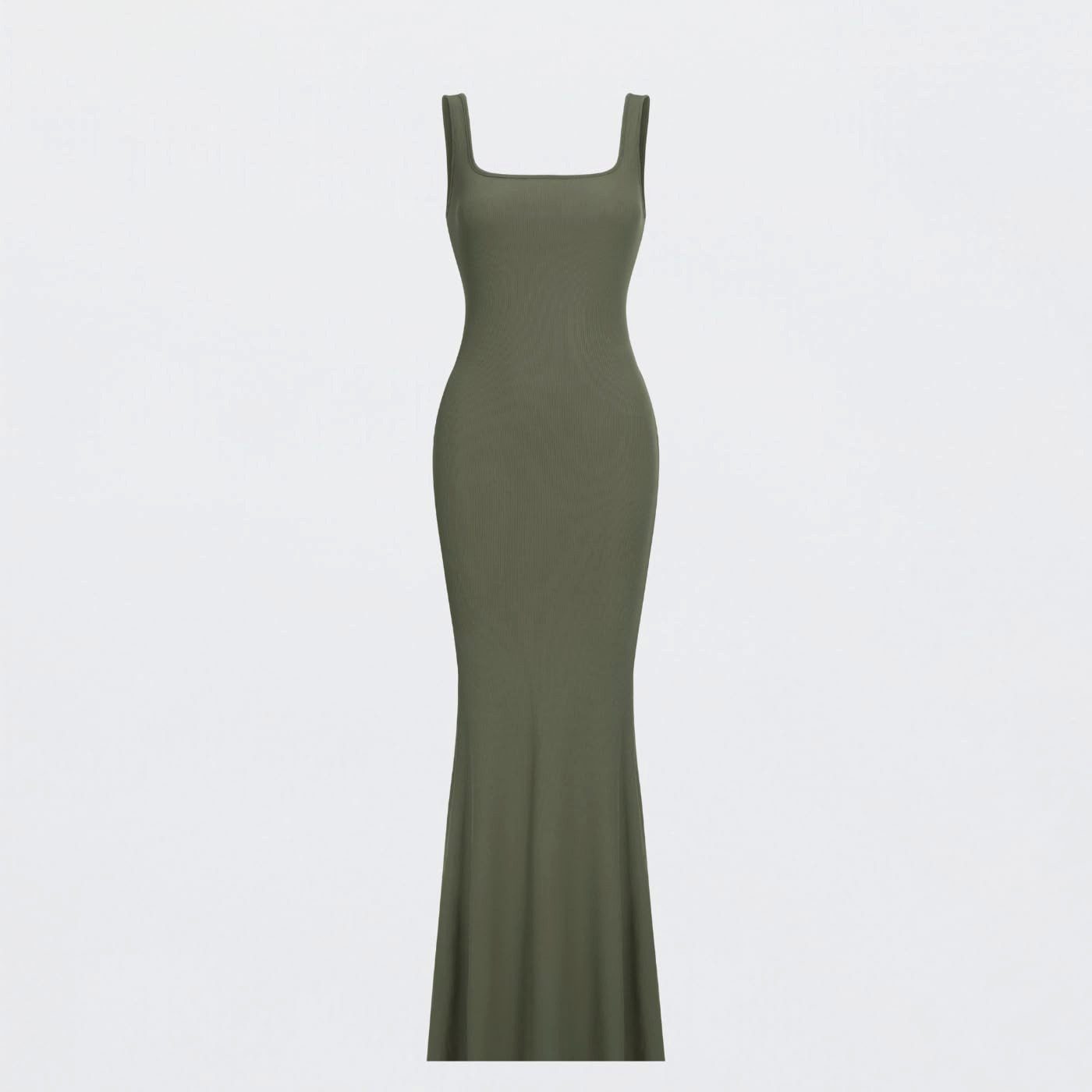 cfab by creamy fabrics Jerseykleid Ribbed Tank Top Maxikleid-Army Green-3XL günstig online kaufen