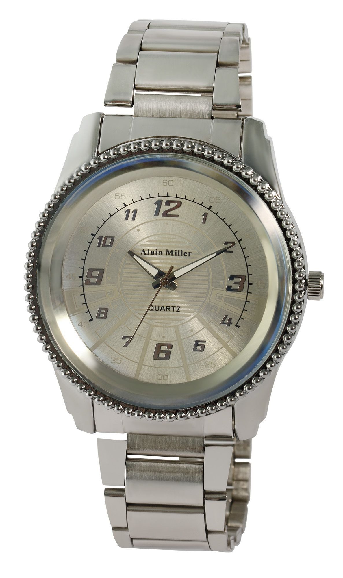 Quarzuhr mit Metallarmband und Mineralglas