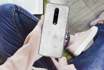 MuchoWow Handyhülle Marmor - Textur - Grau - Marmoroptik, Phone Case, Handyhülle OnePlus 7 Pro, Silikon, Schutzhülle