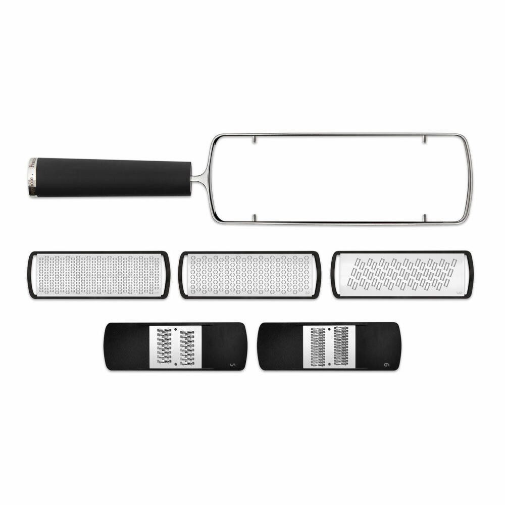 KAI Multireibe Michel Bras Reiben-Set BK-0221, Klingenstahl, Edelstahl, Kunststoff, mit 5 Wechselaufsätzen