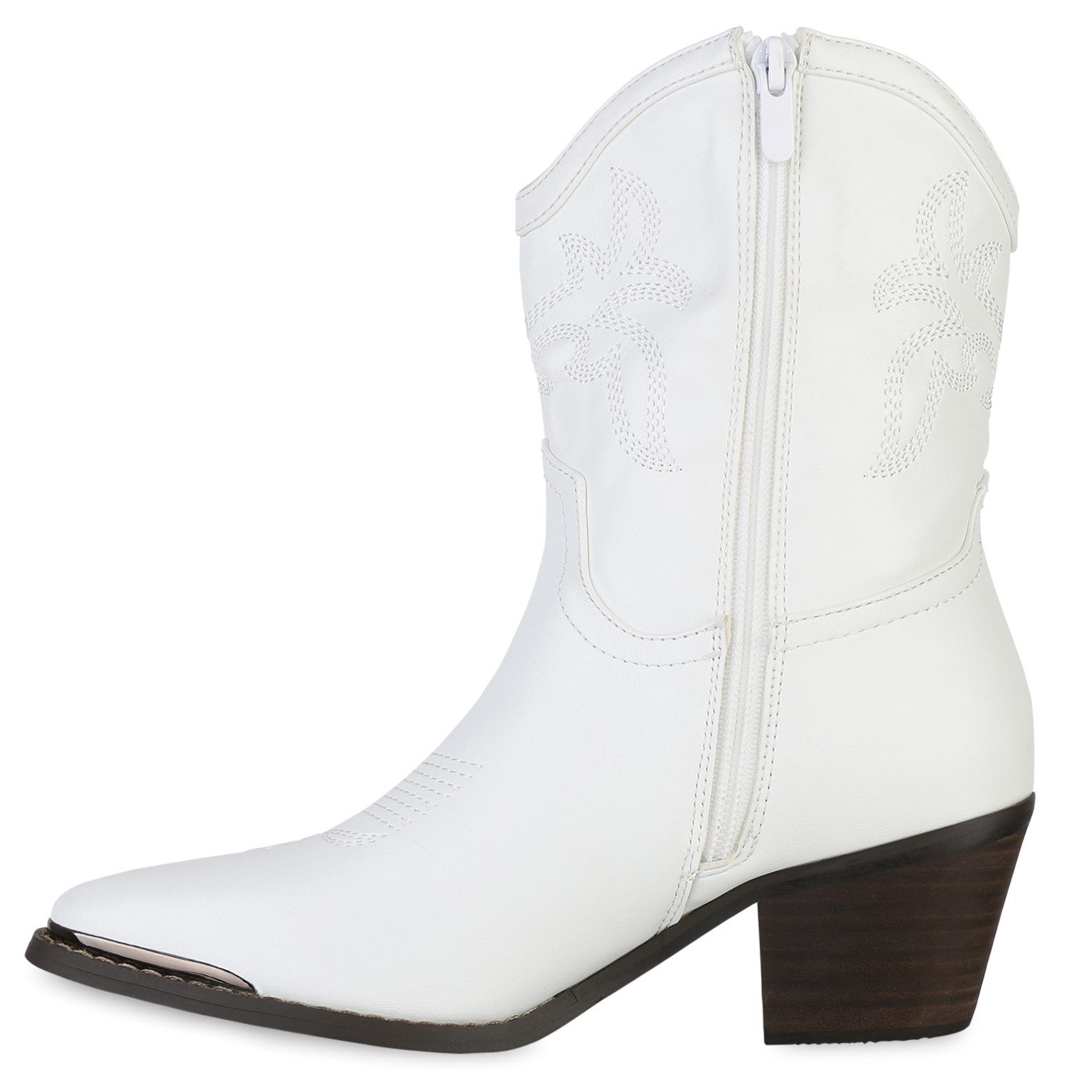 VAN HILL 839934 Cowboy Boots Damen Cowboy Boots Stiefeletten Stickereien Ho günstig online kaufen