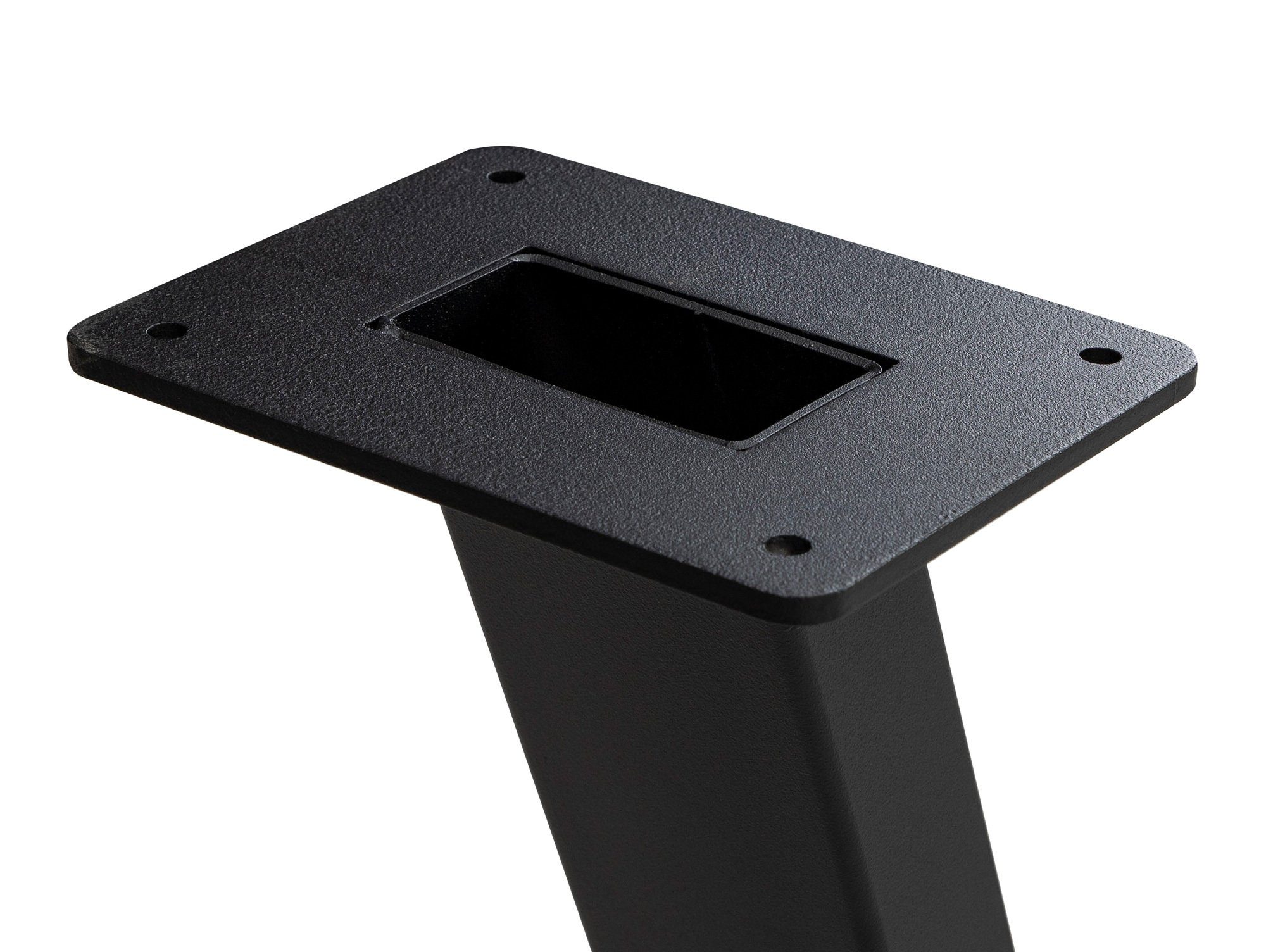Moebel-Eins Tischgestell, SPINNE, RAL9005 Tischgestell pulverbeschichtet Metall, schwarz Material