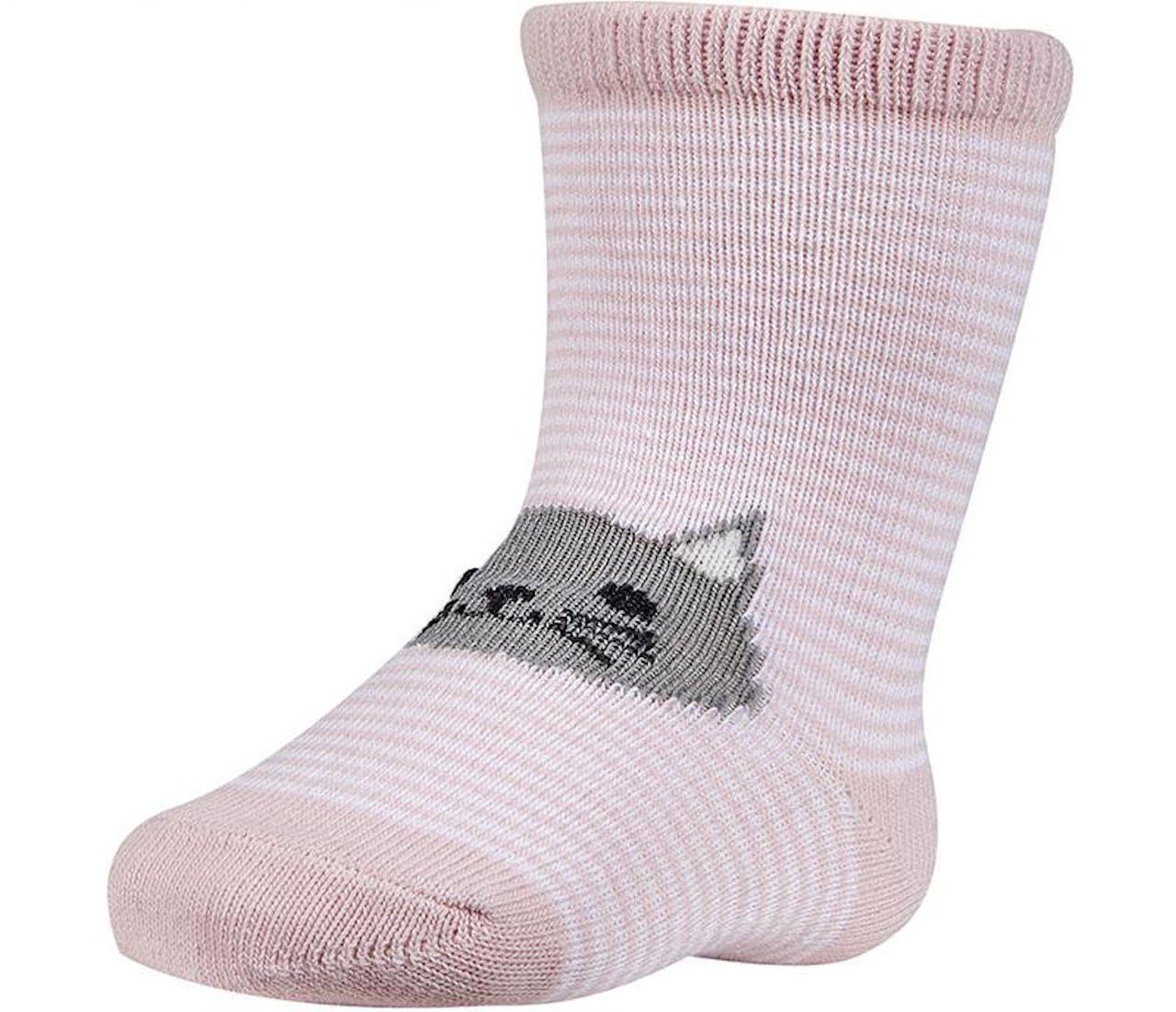 YSABEL MORA Socken Ysabel Mora 2er Pack baby Strümpfe Socken Streifen Kater Katze rosa (2-Paar)