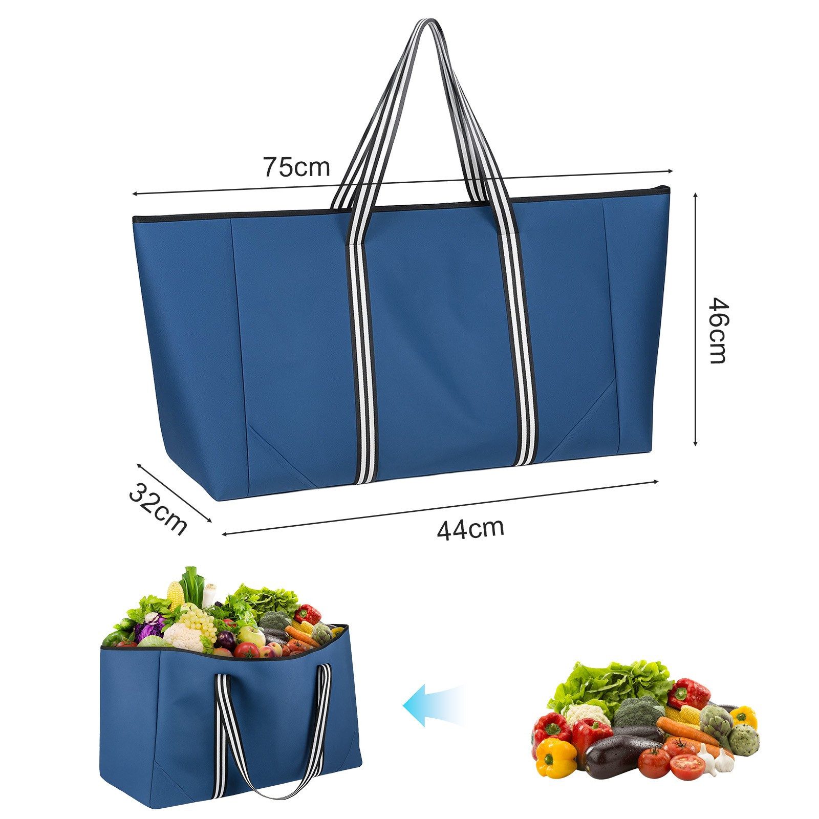 Youyijia Abendtasche XXL 100 L Strandtasche mit Reißverschluss – Bild 2 von 5