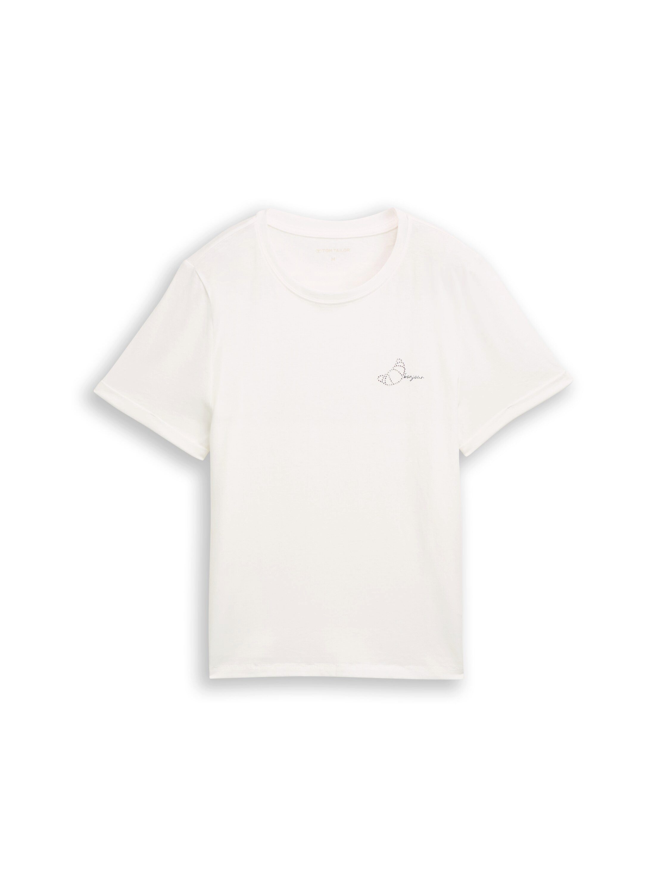 TOM TAILOR Kurzarmshirt Sommershirt mit kleinem Statement-Print – Bild 5 von 5