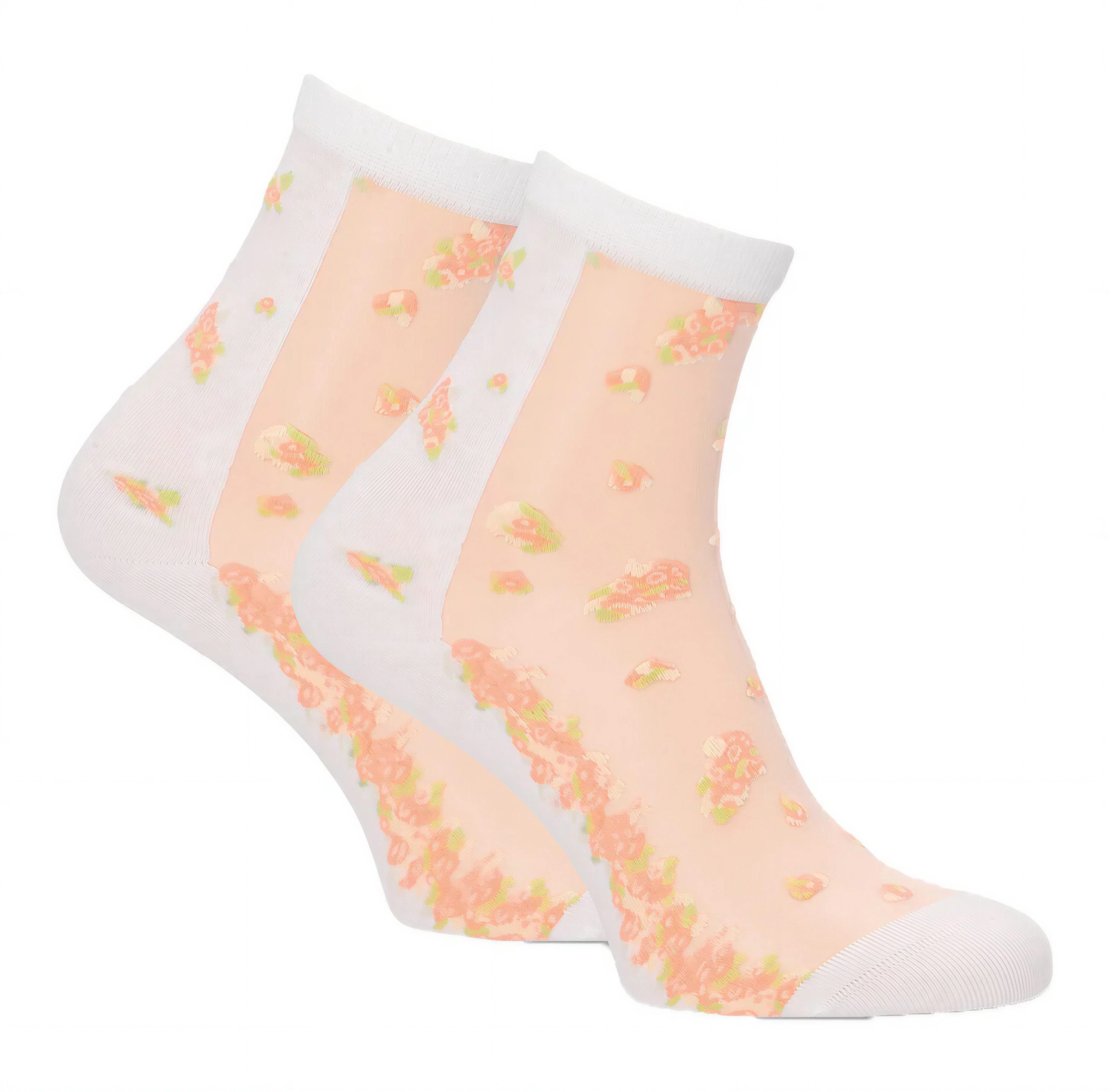 Basicsocken Damen mit floralem All-Over-Muster