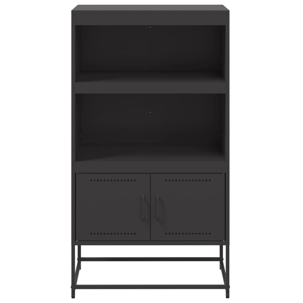 vidaXL Highboard Highboard Schwarz 68,5x38,5x123,5 cm Stahl (1 St)