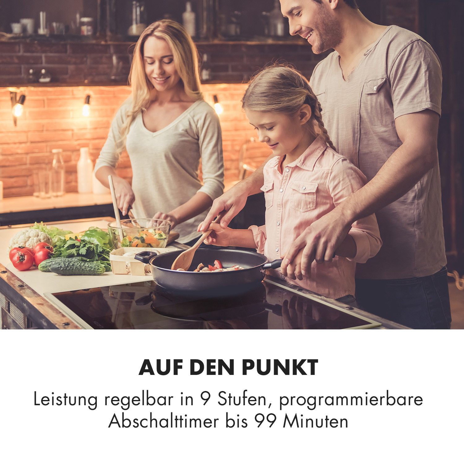 Klarstein Induktions-Kochfeld Delicatessa 60 Prime, Einbau Glaskeramikkochfeld 4 Platten Elektro Einbaukochfeld Induktion