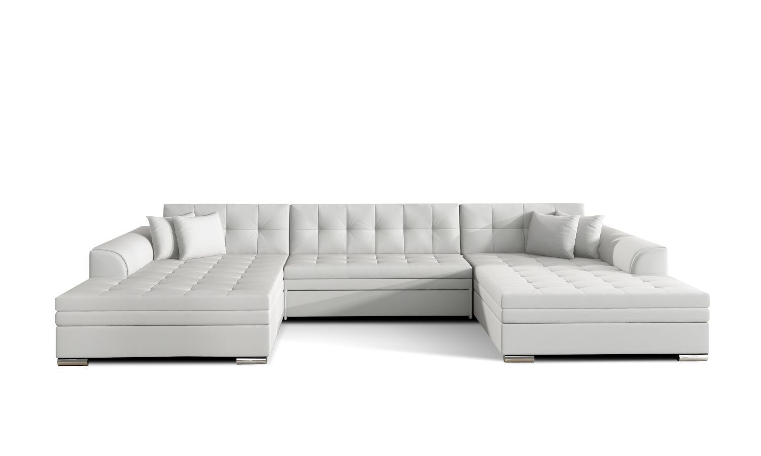 Lukas Möbel Wohnlandschaft Wohnlandschaft Vera mit Schlaffunktion XXL-Sofa in U-Form, mit Bettfunktion Kunstleder Soft 17