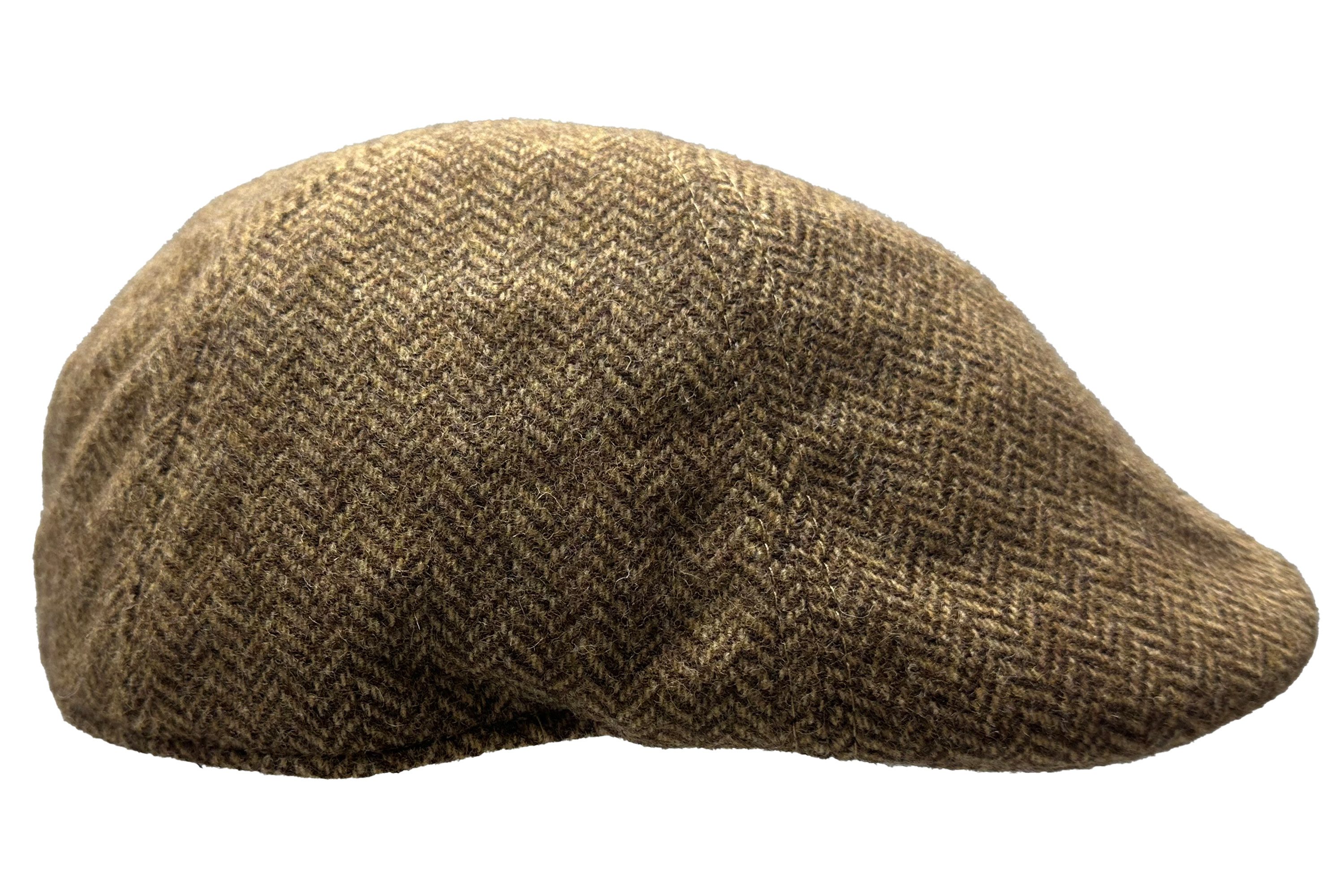 Fiebig Flat Cap 6-Panel Wool Herringbone Fischgrat Cap