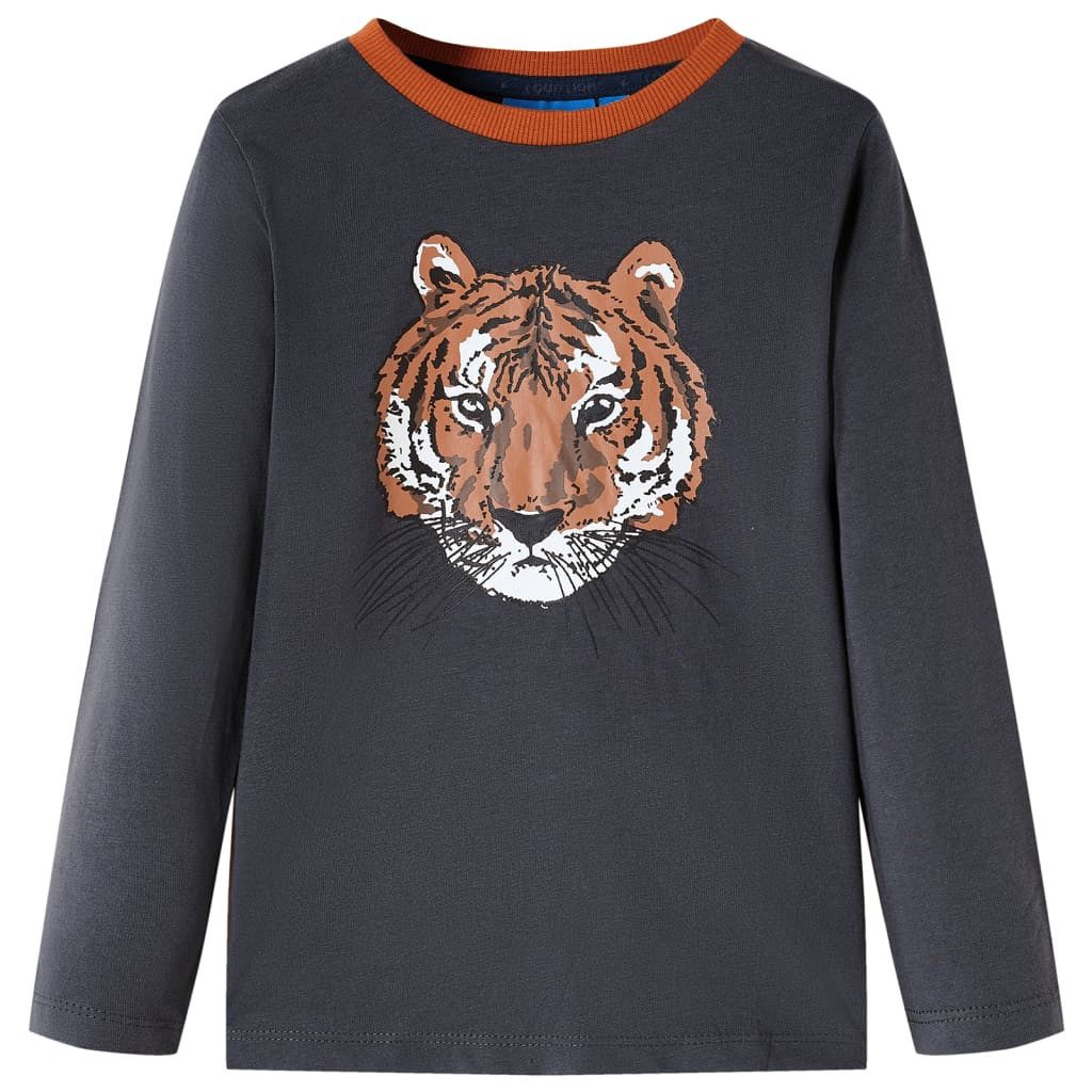 Langarmshirt Kinder-Langarmshirt Anthracite 128