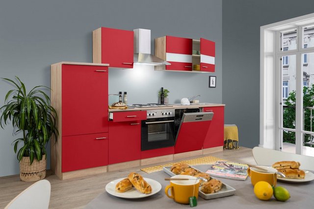 RESPEKTA Küchenzeile »Anna«, mit E Geräten, Breite 280 cm, mit Edelstahl Kochmulde  - Onlineshop Otto