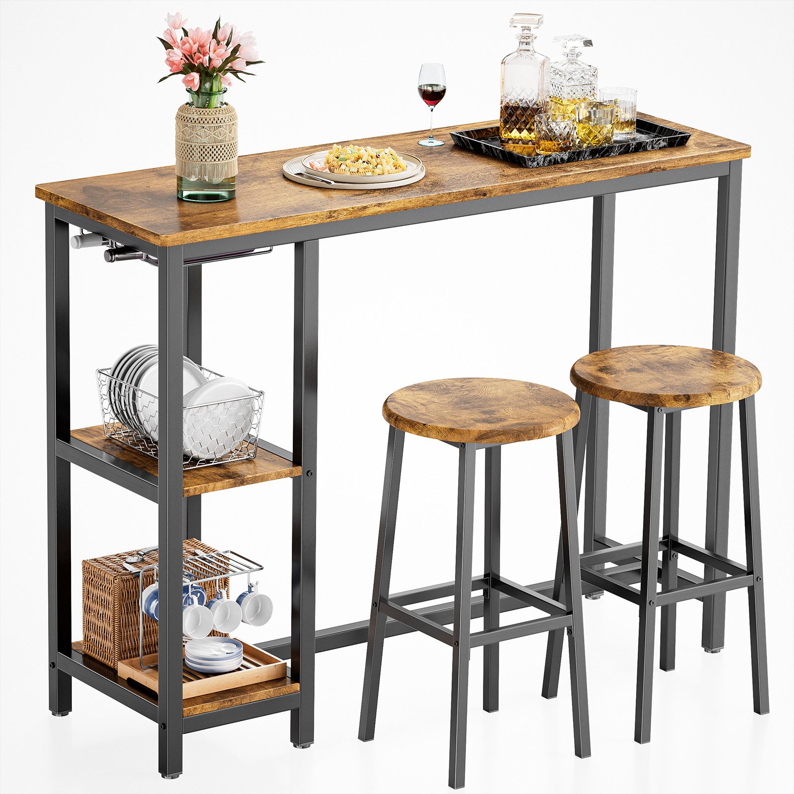 Bealife Bartisch Set, 3-tlg,Stehtisch mit 2 Barhockern,Küchentisch-Set mit günstig online kaufen