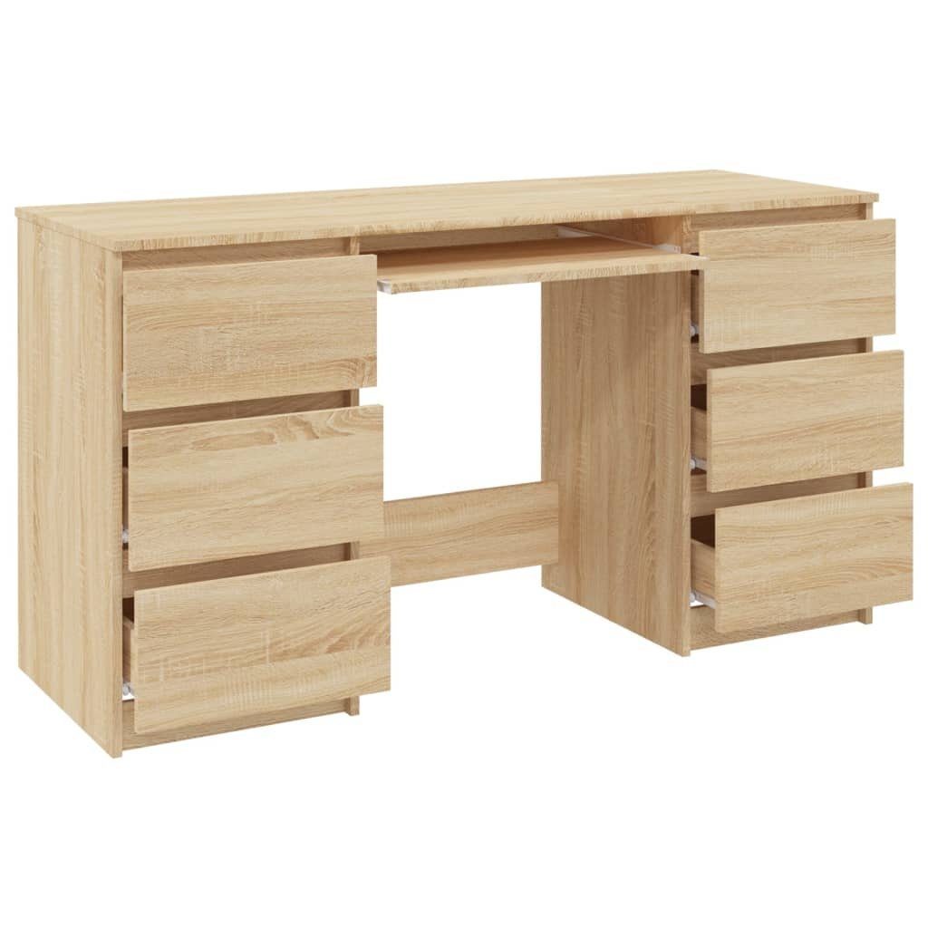 furnicato Schreibtisch Sonoma-Eiche 140x50x77 Holzwerkstoff cm