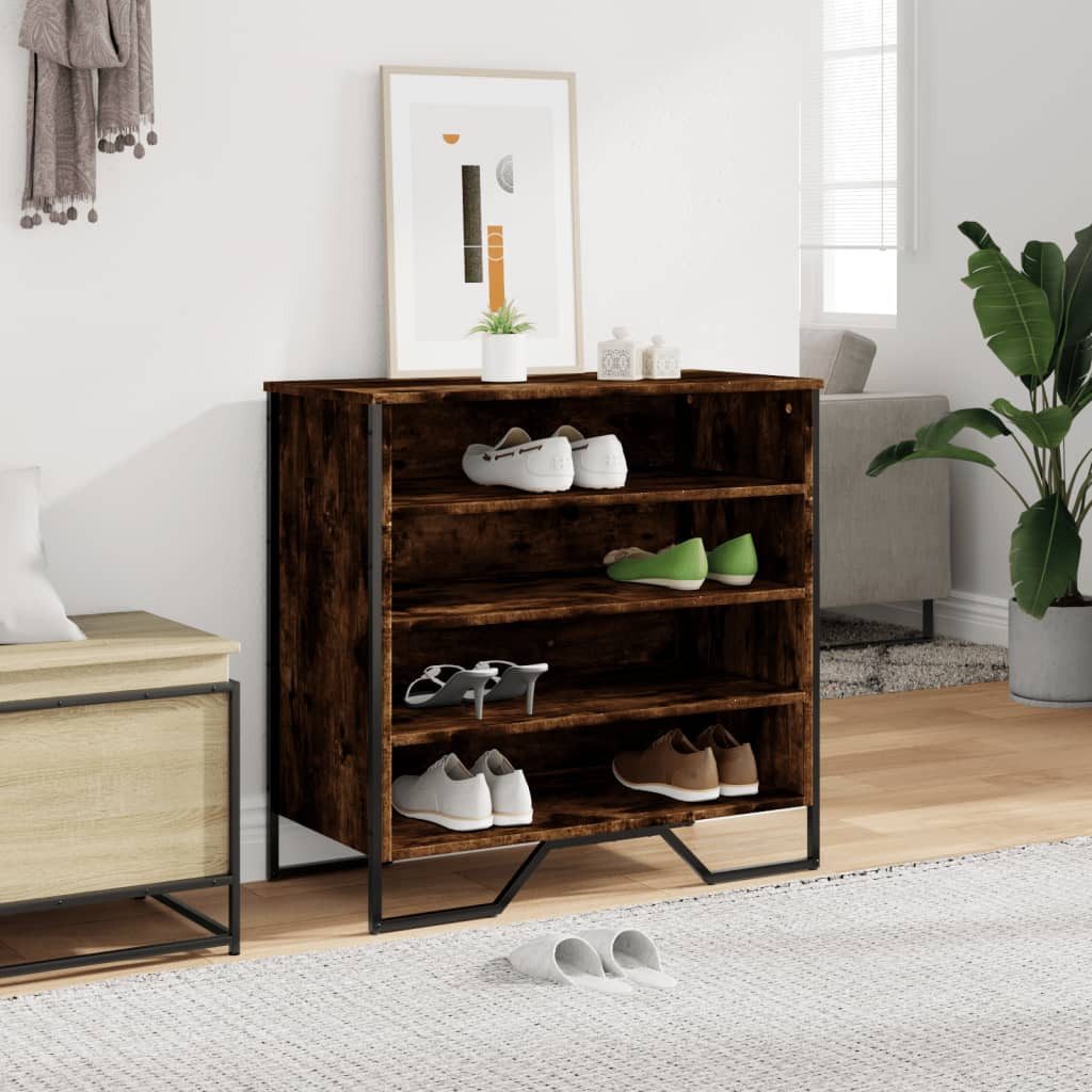 vidaXL Schuhregal Schuhregal Räuchereiche 80x38x78 cm günstig online kaufen