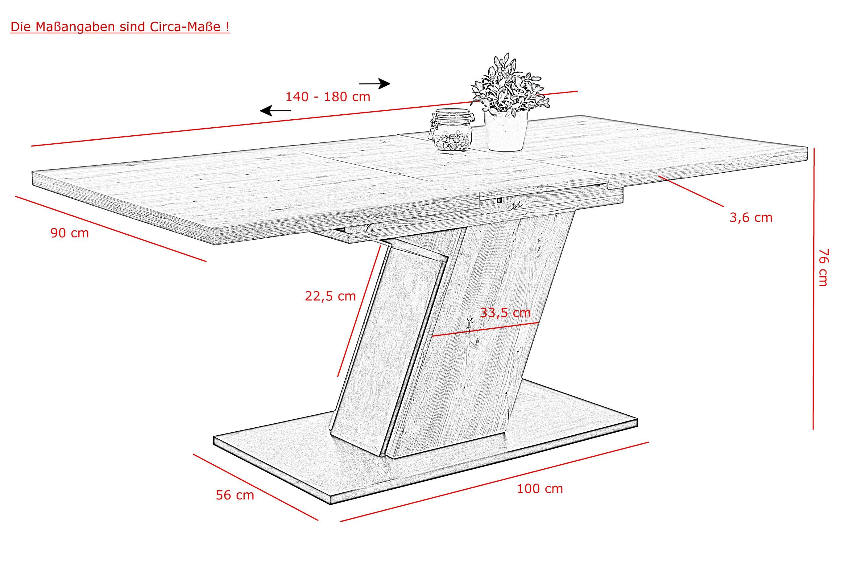 HELA Essgruppe Luise I G Tisch Sitzbank Stühle, (Set, 4-tlg), Ausziehtisch 140 - 180 cm Esszimmer Bestseller