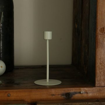 MARELIDA Kerzenhalter Stabkerzenhalter Kerzenständer Tafelkerzenhalter H: 14cm weiß (1 St)