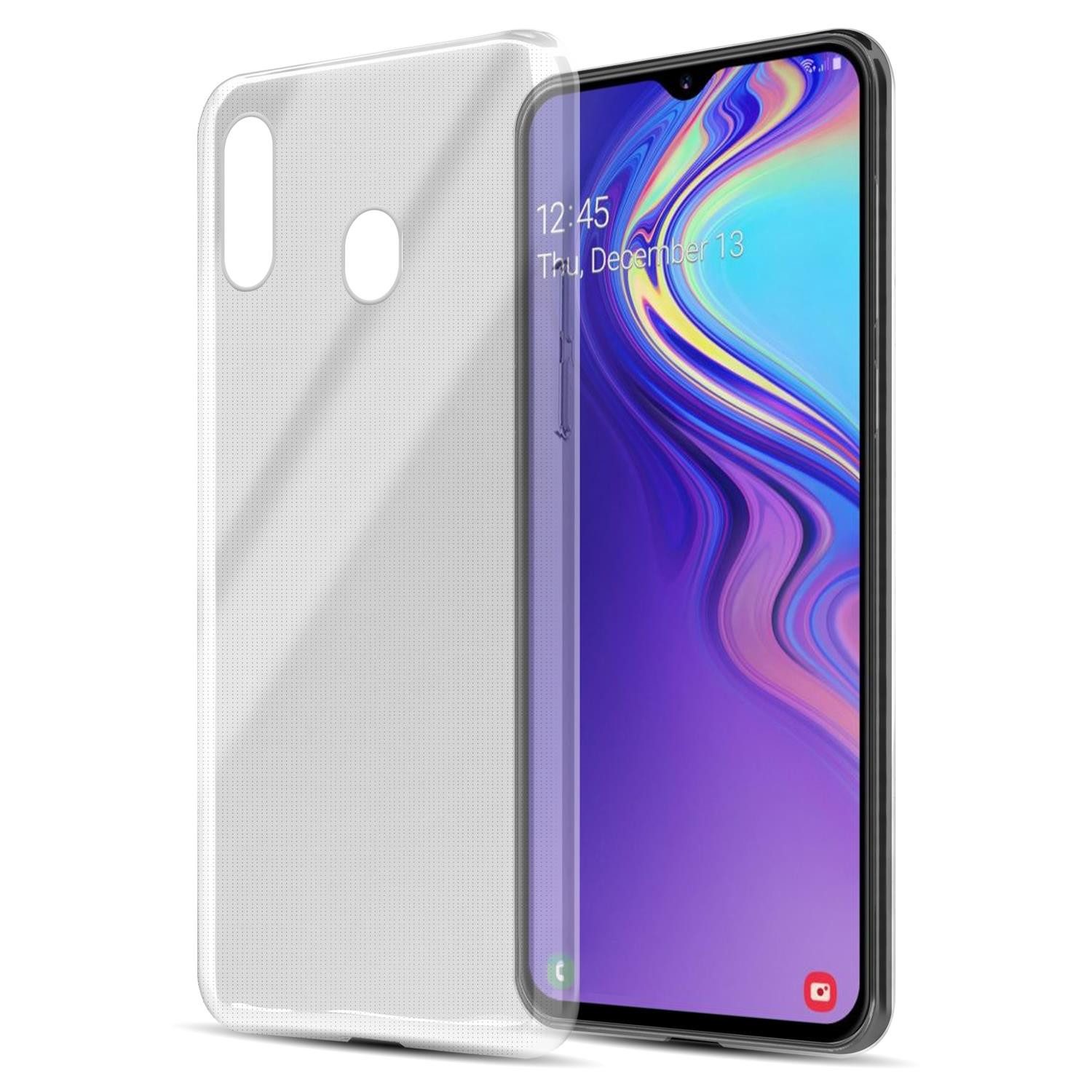 Cadorabo Handyhülle für Samsung Galaxy M30 / A40s Hülle Samsung Galaxy M30 / A40s, Hülle TPU Silikon Handy Schutzhülle Slim Transparent Case Cover