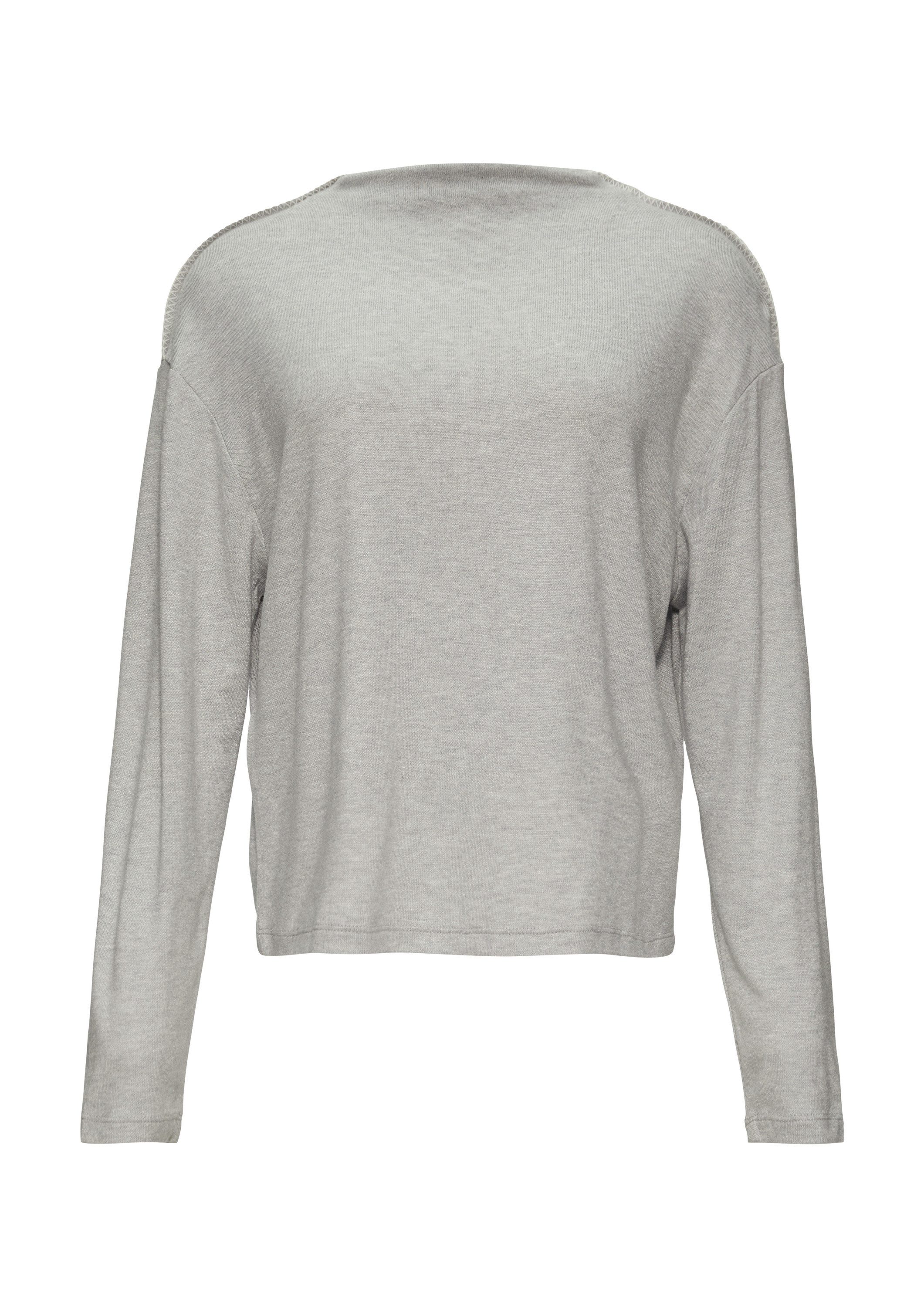 s.Oliver Langarmshirt T-Shirt Longsleeve aus gebürstetem Jerseystrick günstig online kaufen