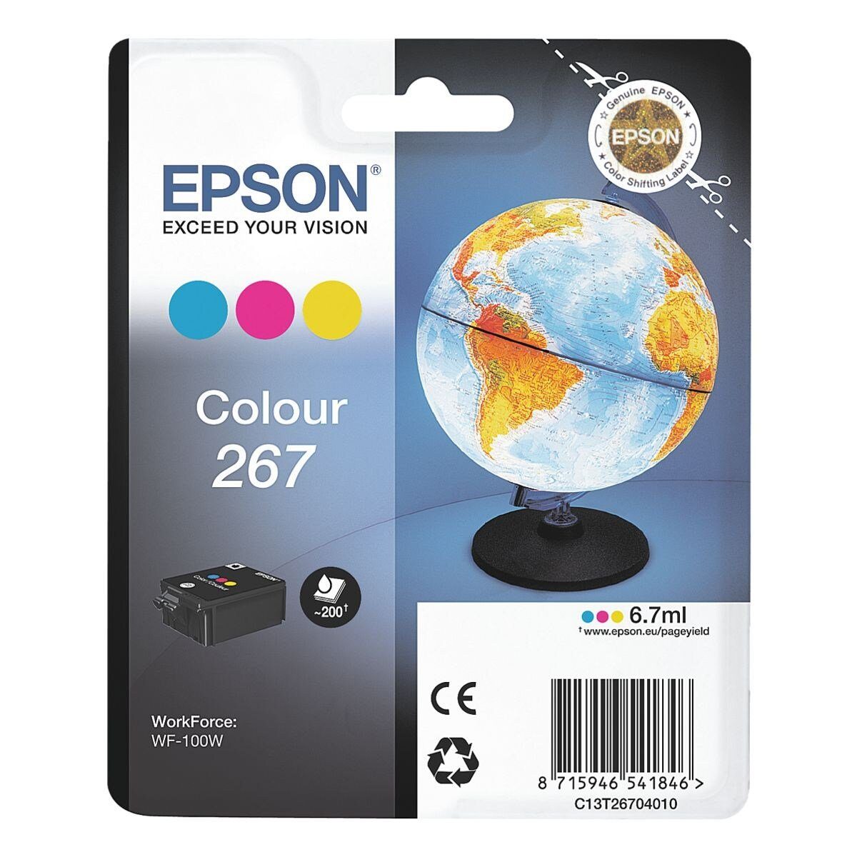 Epson 267 Tintenpatrone (Set, Original Druckerpatrone, cyan, magenta, gelb)