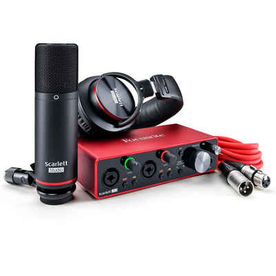 Focusrite Mikrofon Scarlett 2i2 Studio (3. Generation) (Set), Studiomikrofon und Audio-Interface Bundle