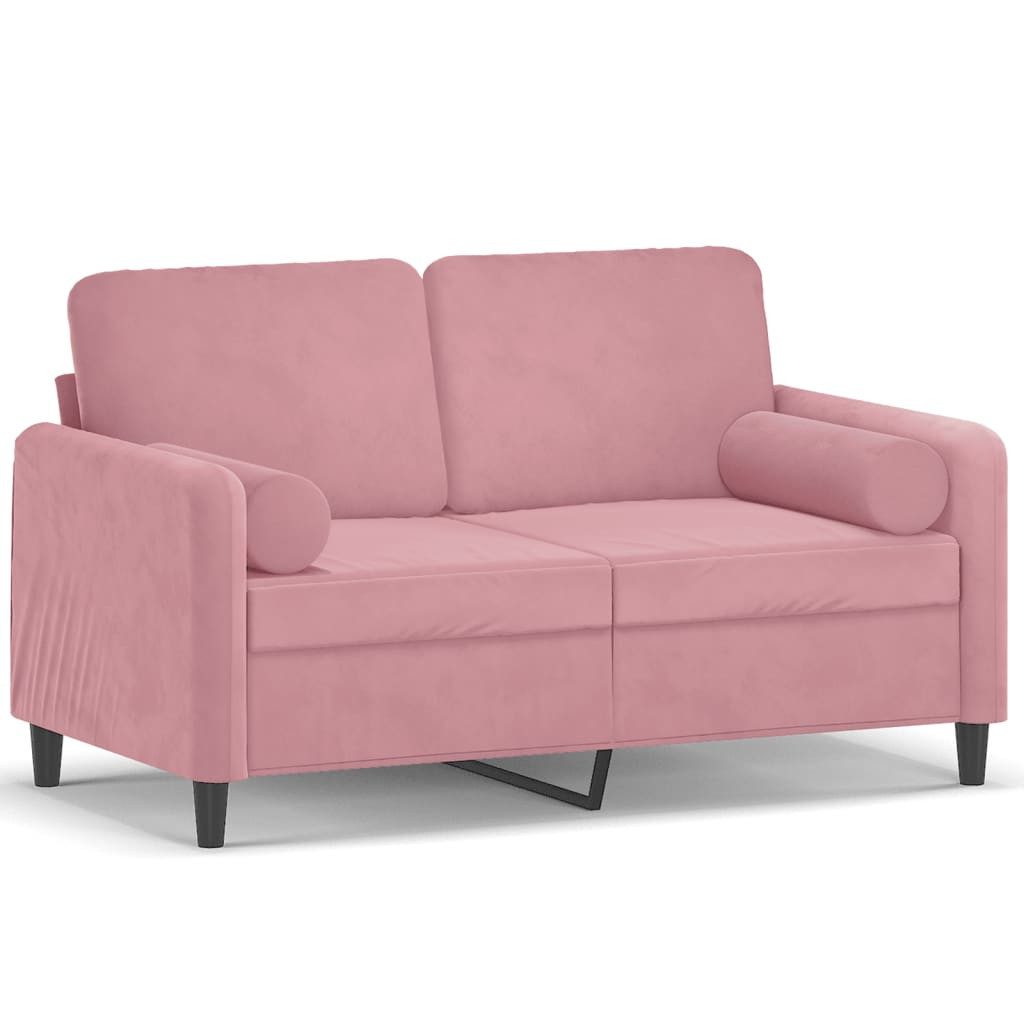 vidaXL Sofa 2-Sitzer-Sofa mit Zierkissen Rosa günstig online kaufen