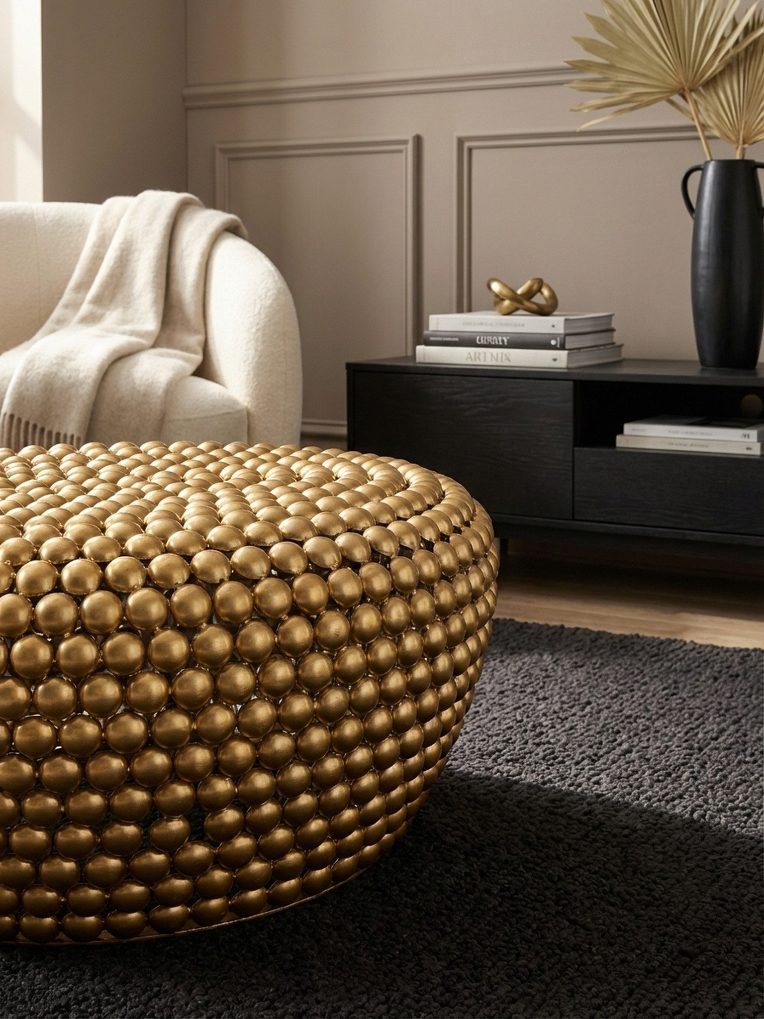 KADIMA DESIGN Couchtisch Beistelltisch BIFERNO Aluminium, exotisches Orientalisches Design