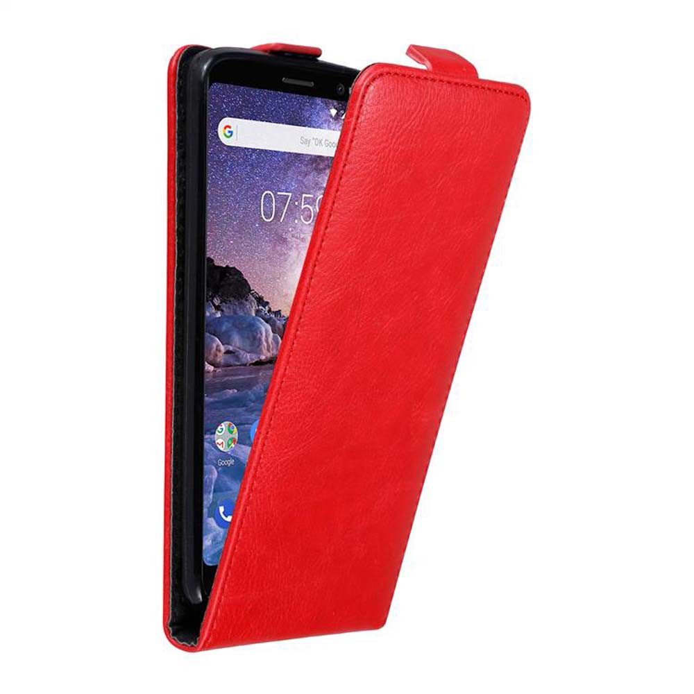 Cadorabo Handyhülle für Nokia 7 PLUS Hülle Nokia 7 PLUS, Handy Schutzhülle, Klappbare Hülle, Kunstleder mit Magnetverschluss