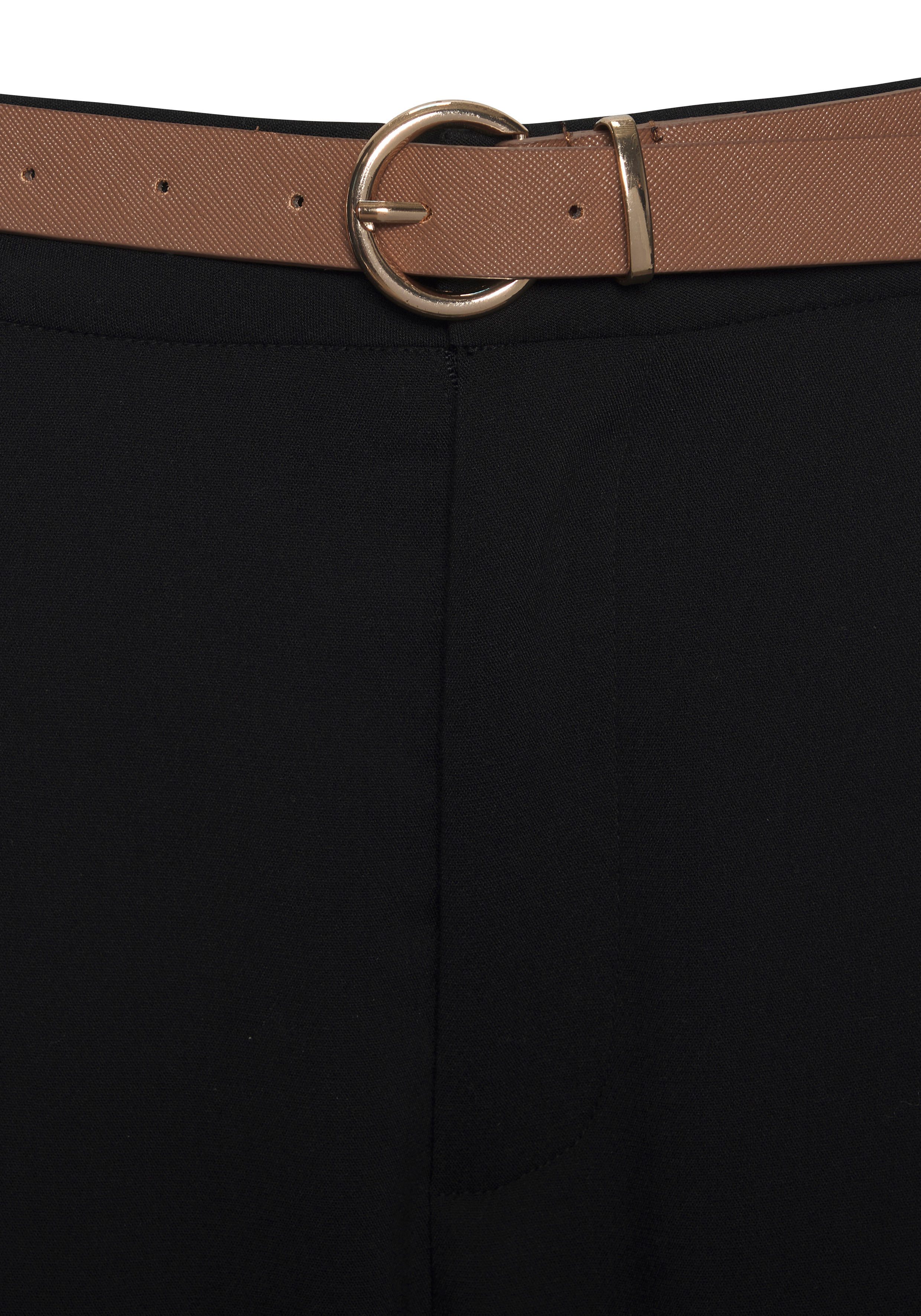 LASCANA Bundfaltenhose mit schmalem Gürtel in Barrel Form (mit Gürtel) mit Gürtel, in modischer Barrel-Form, Businesshose, bequem – Bild 5 von 5