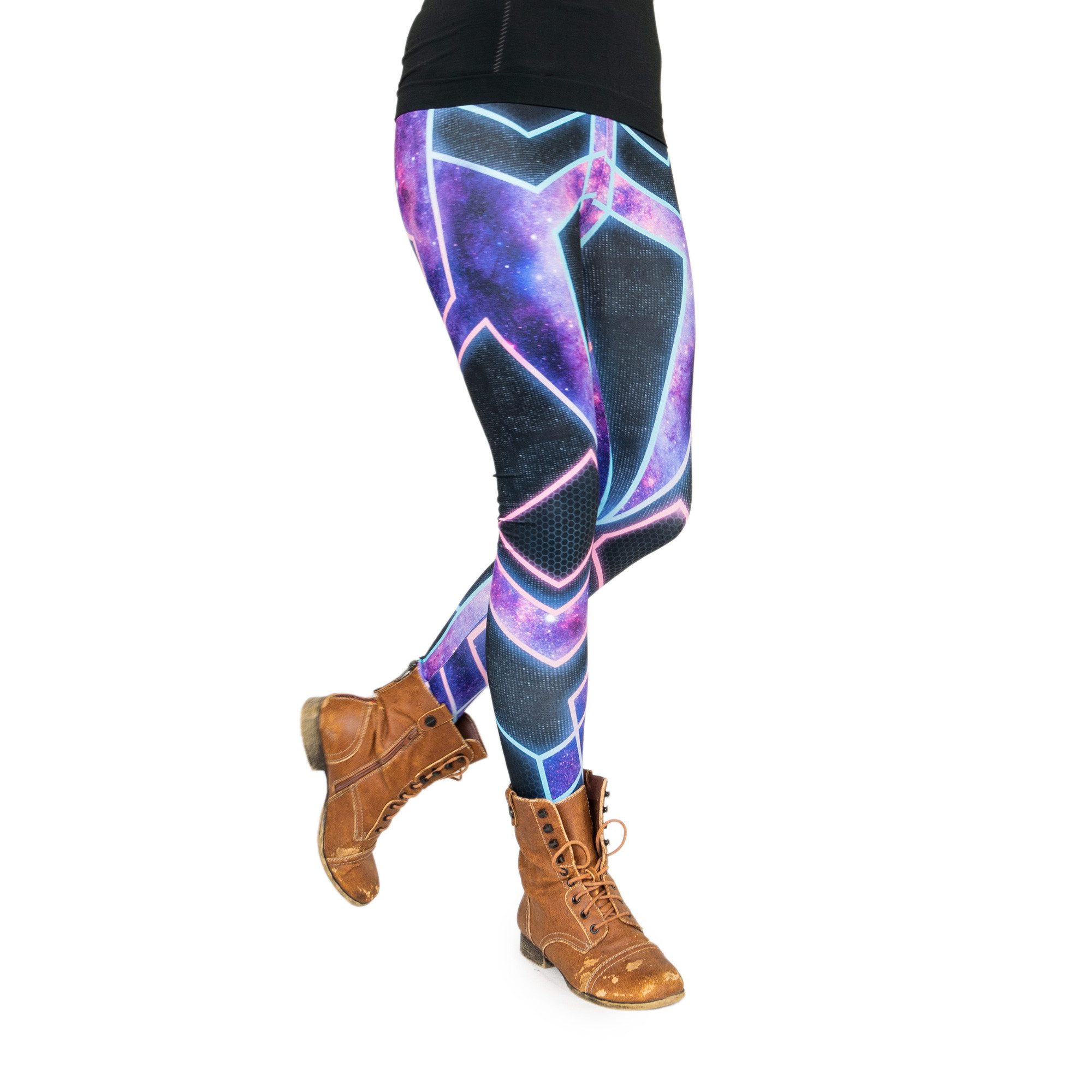 cosey Leggings Neon Line Leggings, 2 Größen (XS–S & M–L) (34/XS bis 36/S) Cyber Pants
