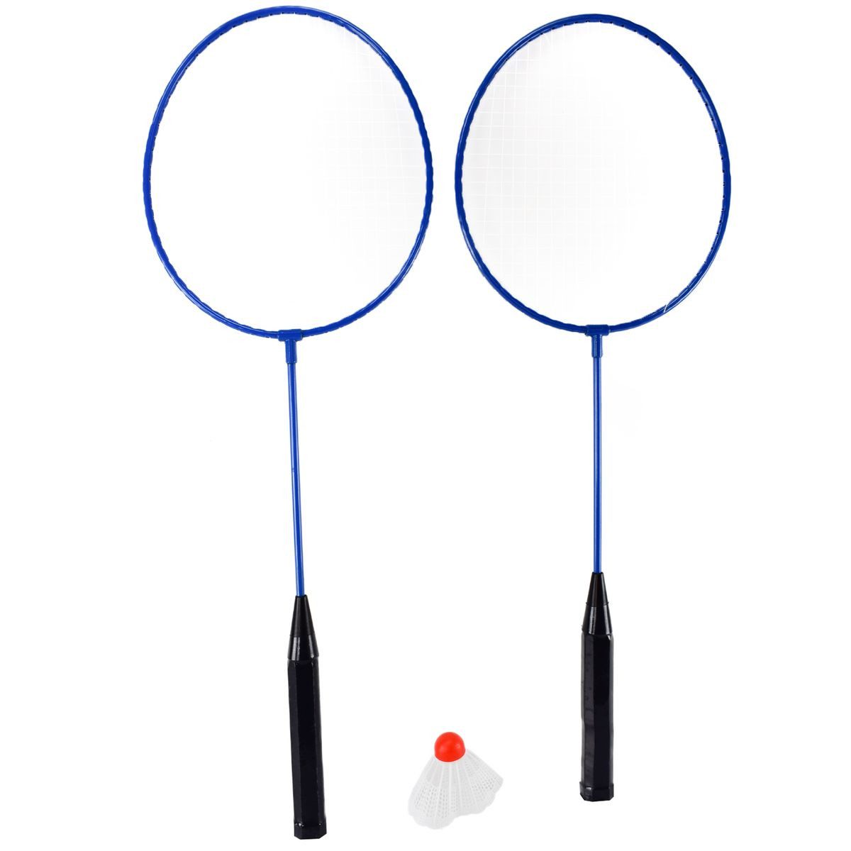 Federballschläger Badminton-Set mit Schlägern in Blau ca. 60 x 20 cm und Federball