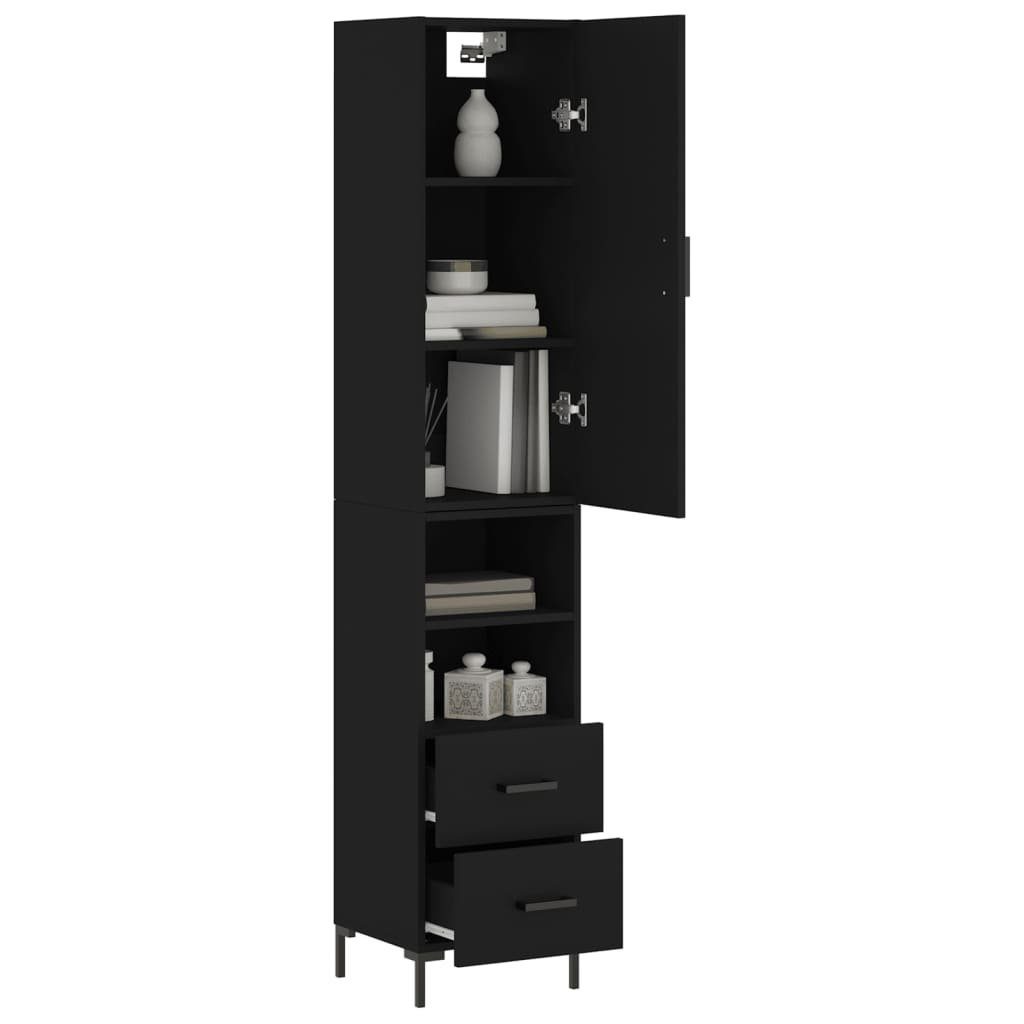 vidaXL Highboard Highboard Schwarz 34,5x34x180 cm günstig online kaufen
