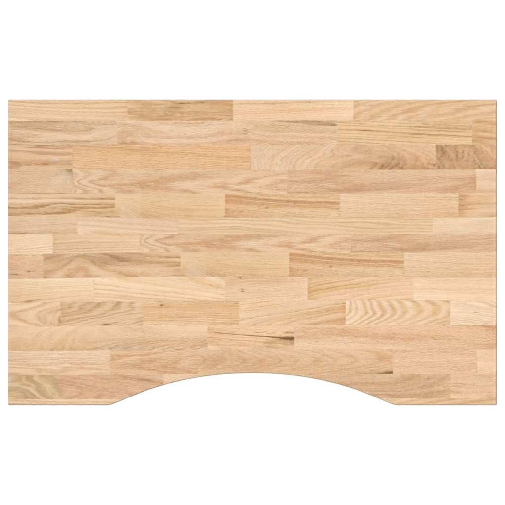 vidaXL Tischplatte Schreibtischplatte Unbehandelt 80x50x2,5 cm Massivholz Eiche (1 St)