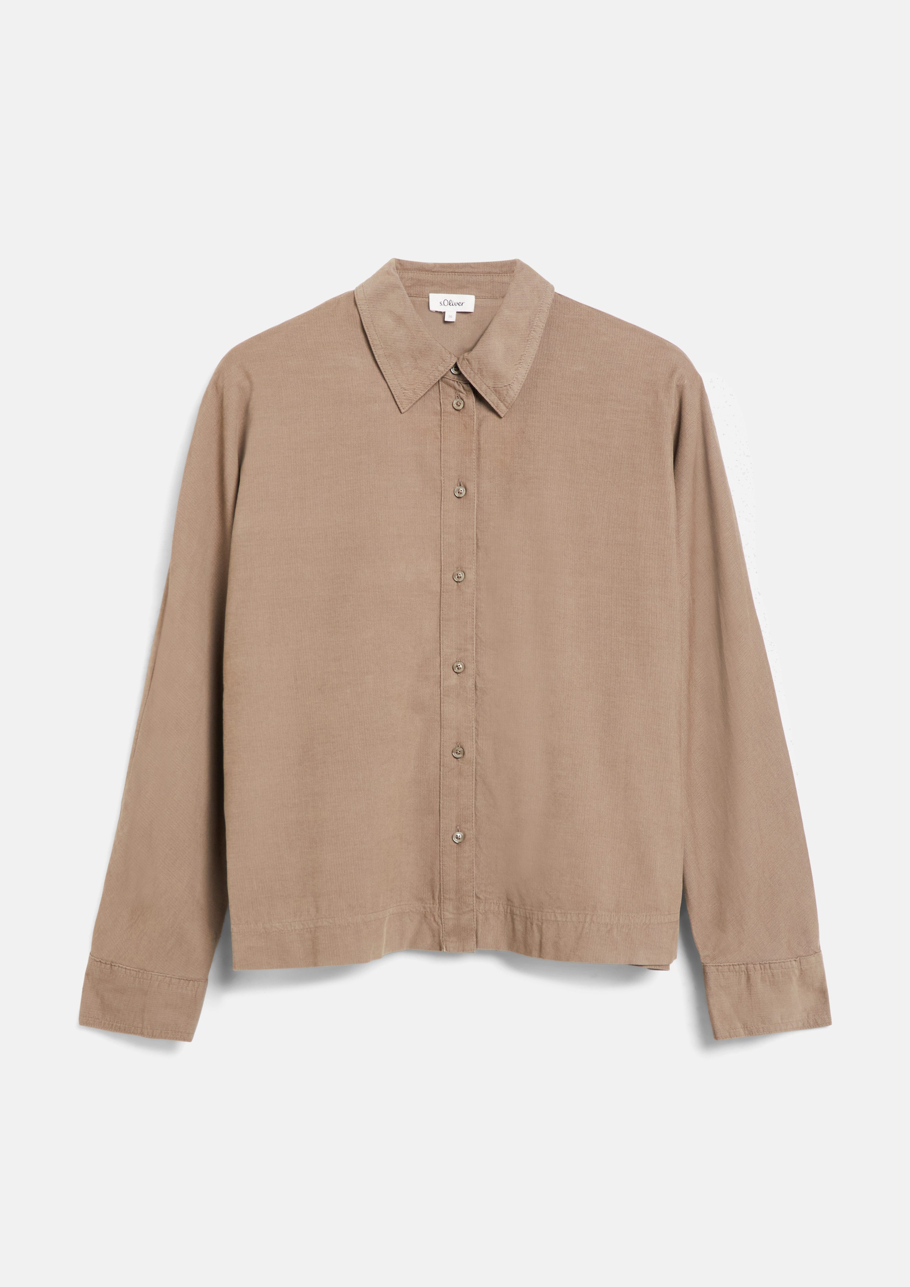 s.Oliver Langarmbluse Cordbluse mit Hemdkragen und Knofpleiste – Bild 2 von 4
